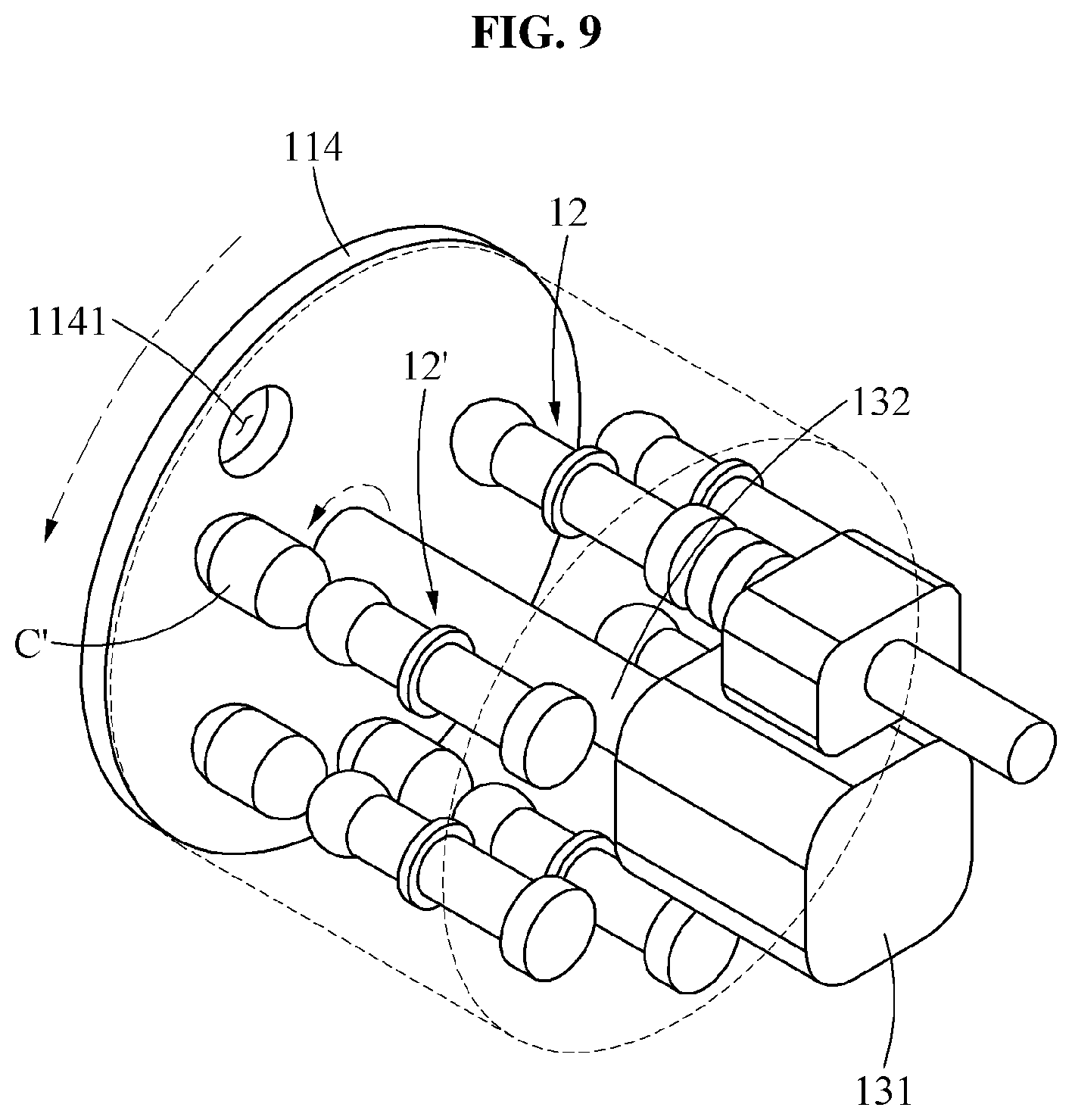 Patent US11793931 Figure 9 – Device for conveying biological material