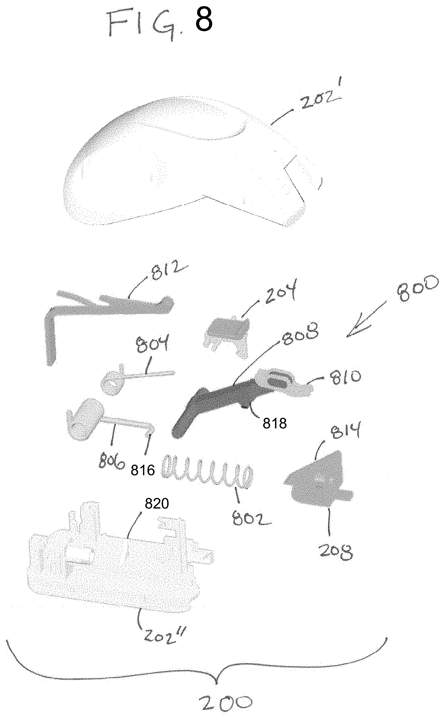 Patent US11793934 Figure 7 – Cartridge and inserter for a medical system