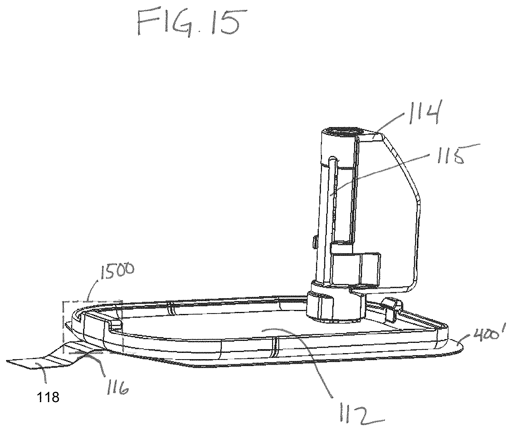Patent US11793934 Figure 14 – Cartridge and inserter for a medical system