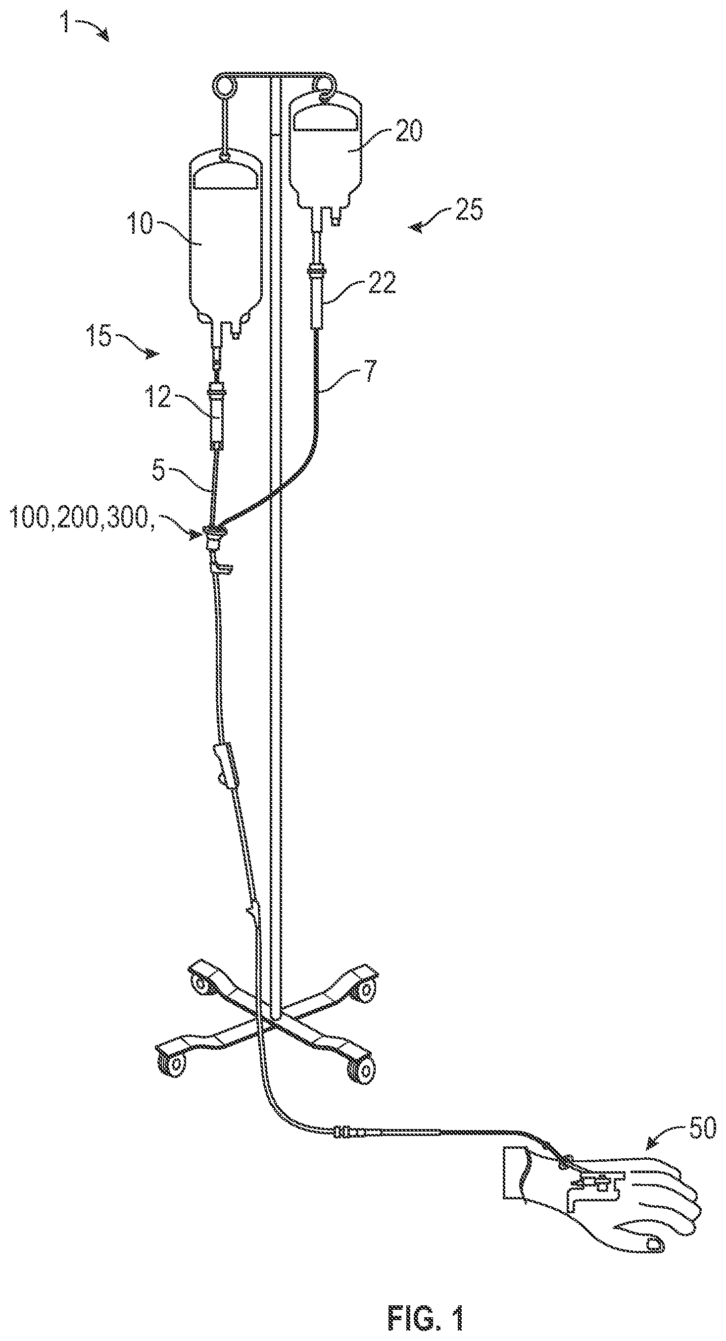 Patent US11793935 Figure 1 – Floater based flow control device for gravity IV sets
