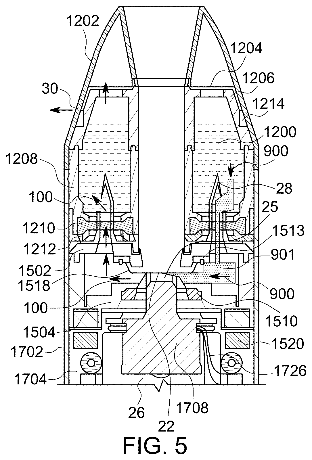 Patent US11793945 Figure 5 – Droplet delivery device with push ejection