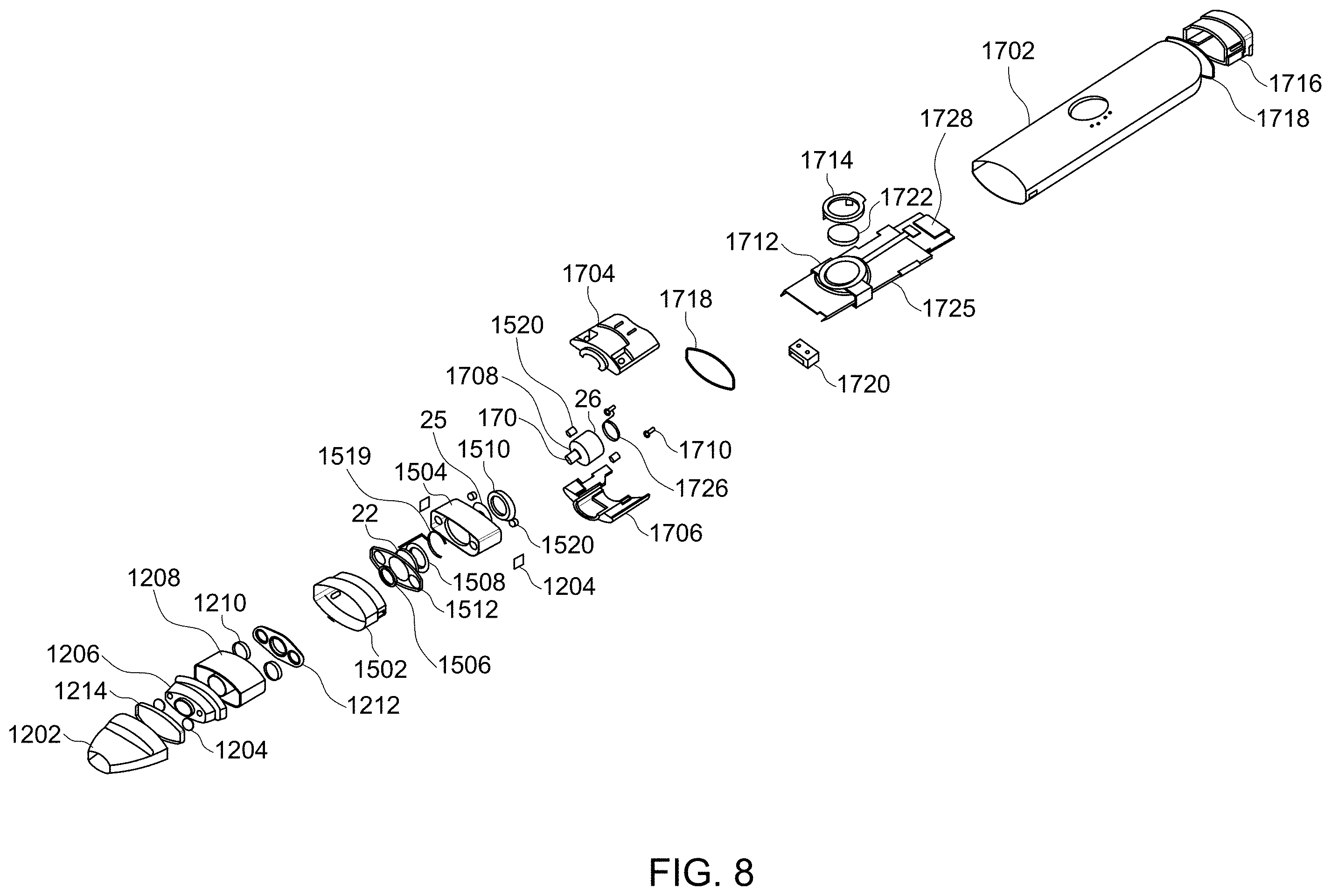 Patent US11793945 Figure 8 – Droplet delivery device with push ejection