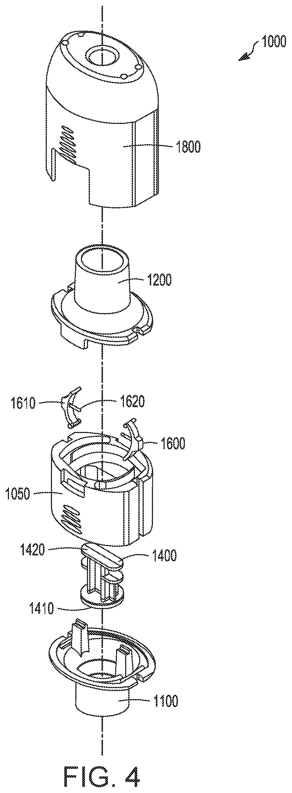 Patent US11793951 Figure 4 – Automatic dispenser for respiratory delivery device and method