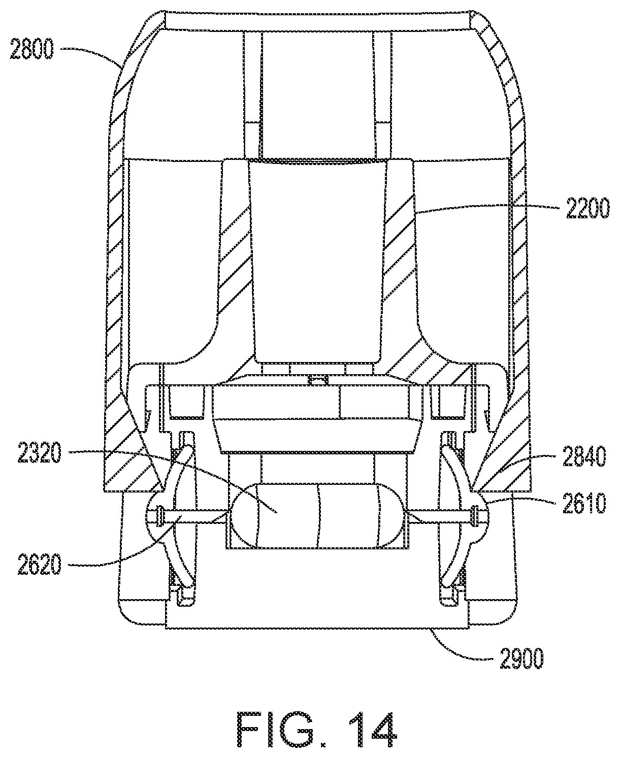 Patent US11793951 Figure 14 – Automatic dispenser for respiratory delivery device and method