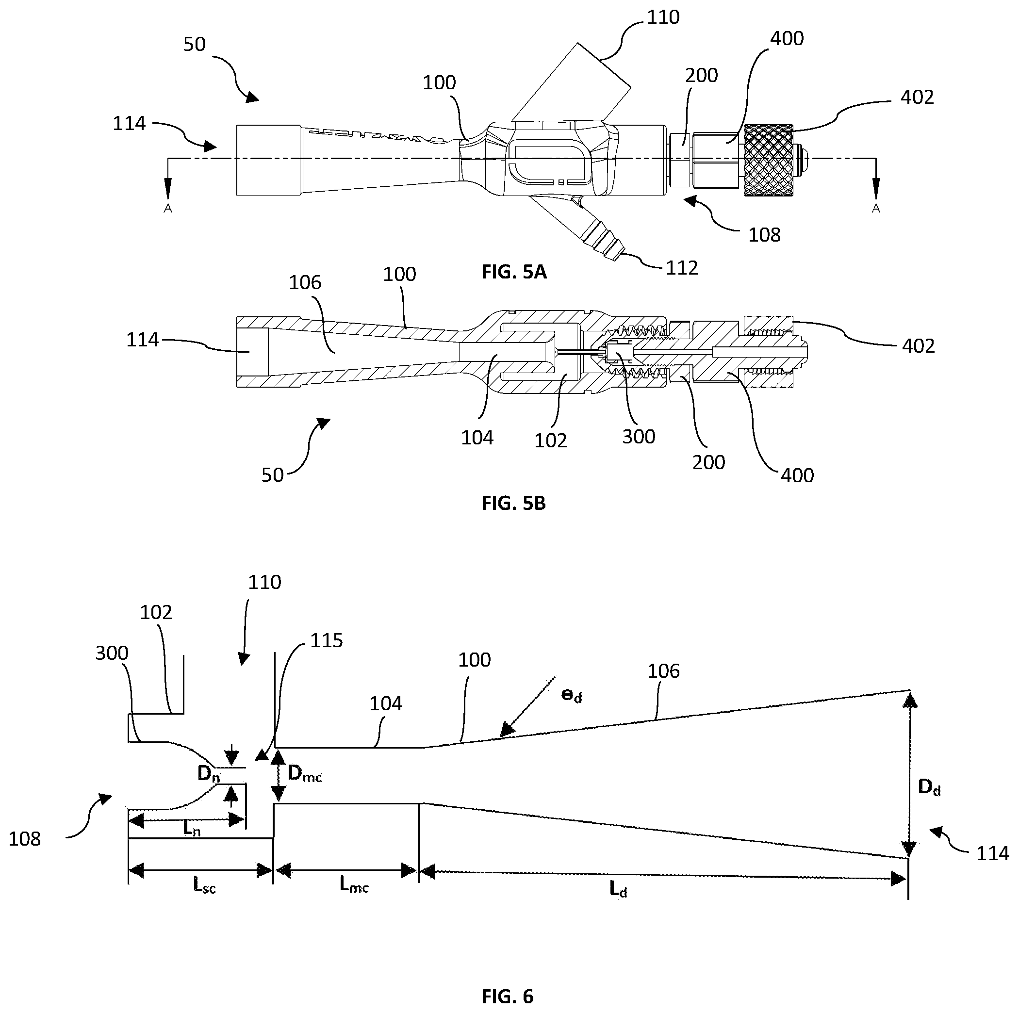 Patent US11793958 Figure 3 – Needle based precision venturi flow-generator for positive pressure ventilation