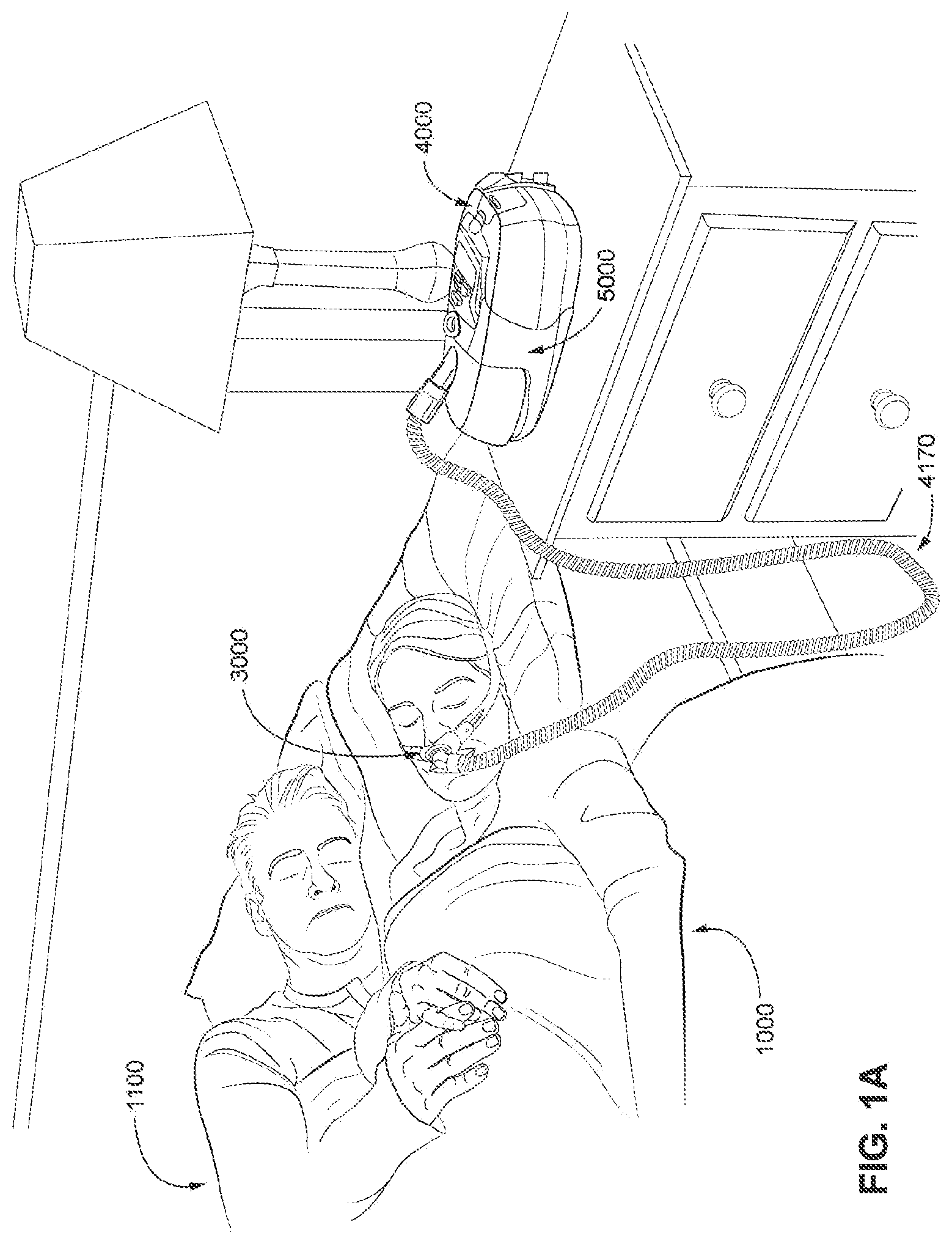 Patent US11793965 Figure 1 – Adjustable headgear tubing for a patient interface