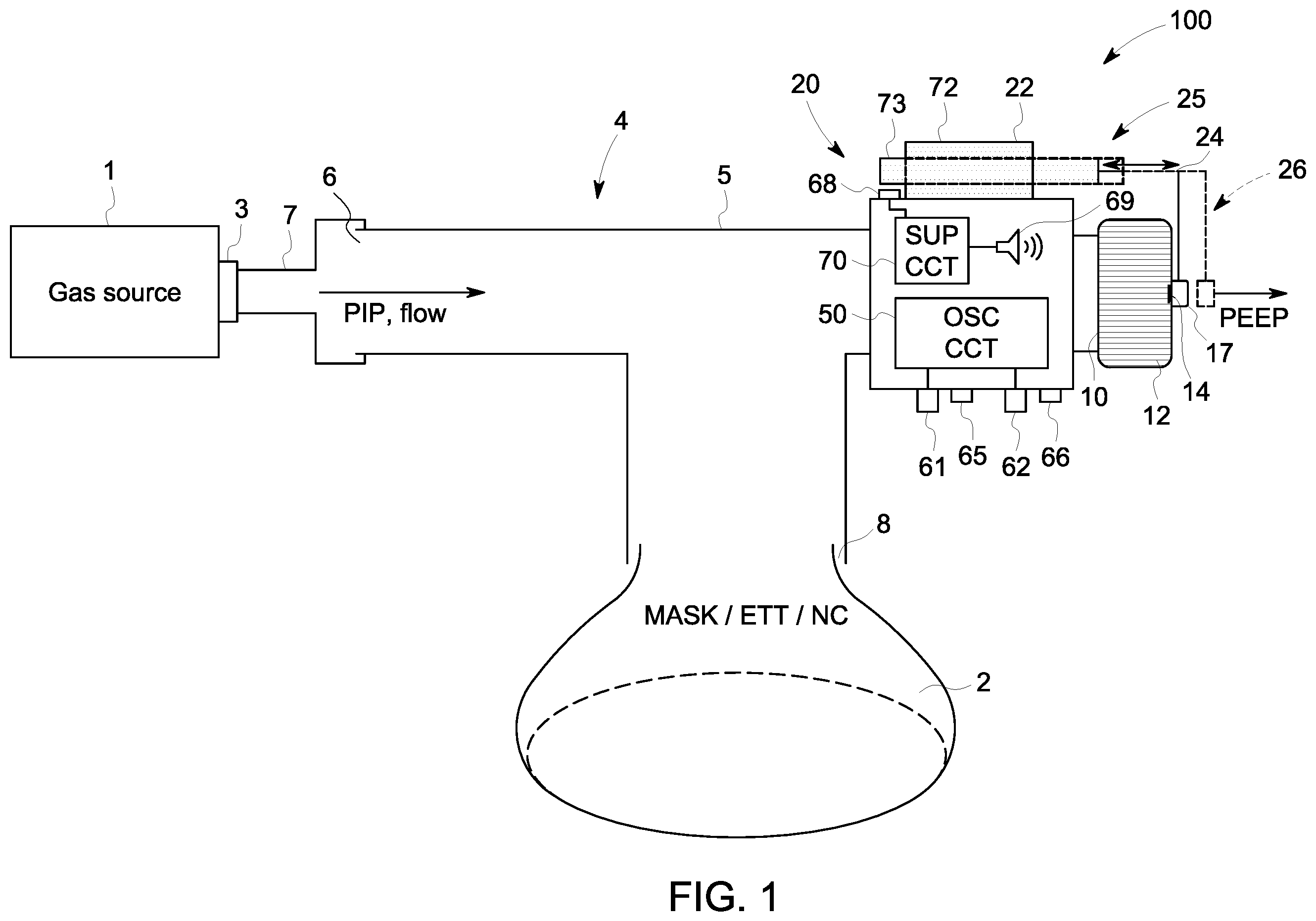 Patent US11793966 Figure 1 – Ventilation system and method
