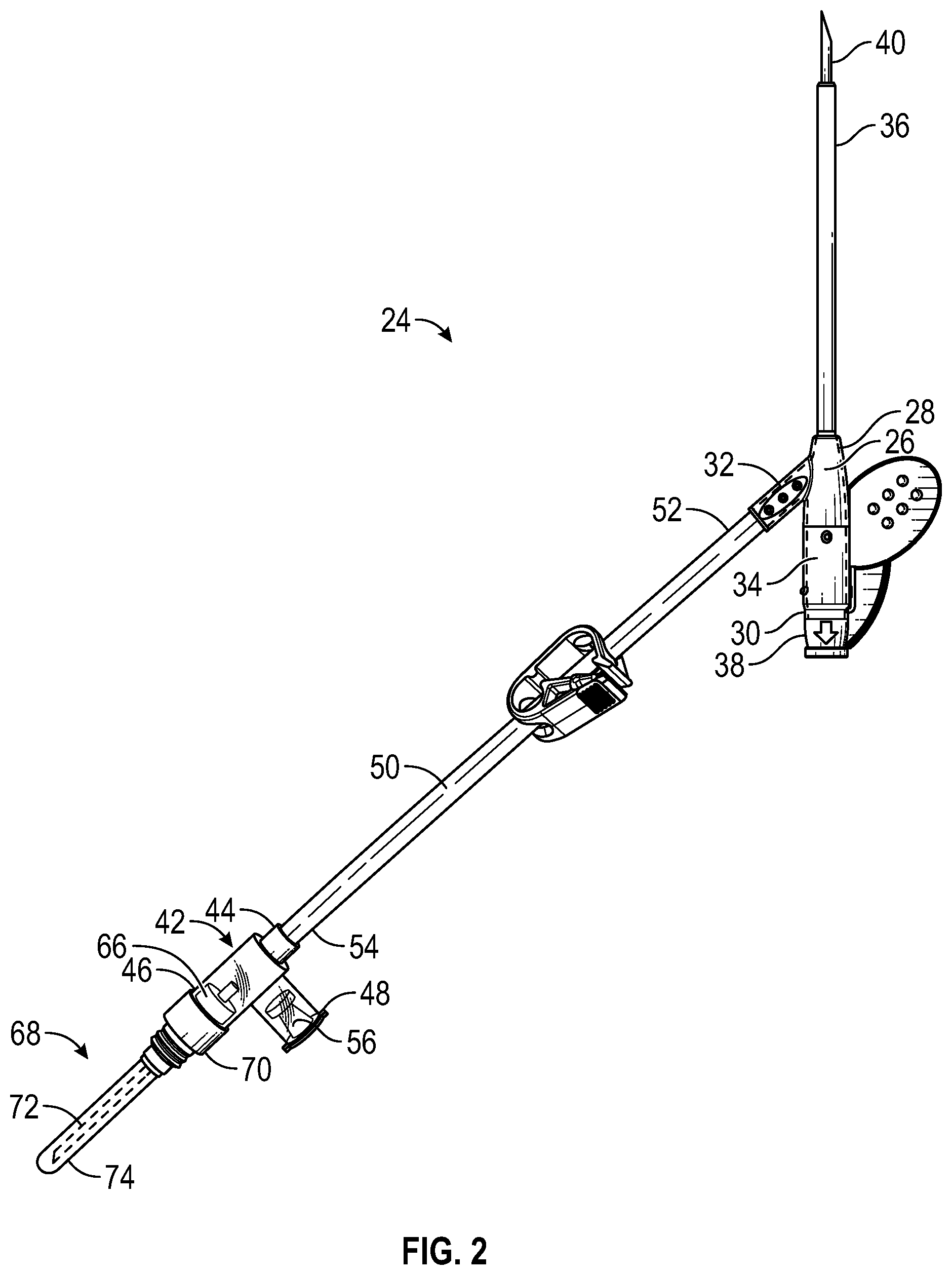 Patent US11793984 Figure 2 – Vascular access instrument and related devices and methods