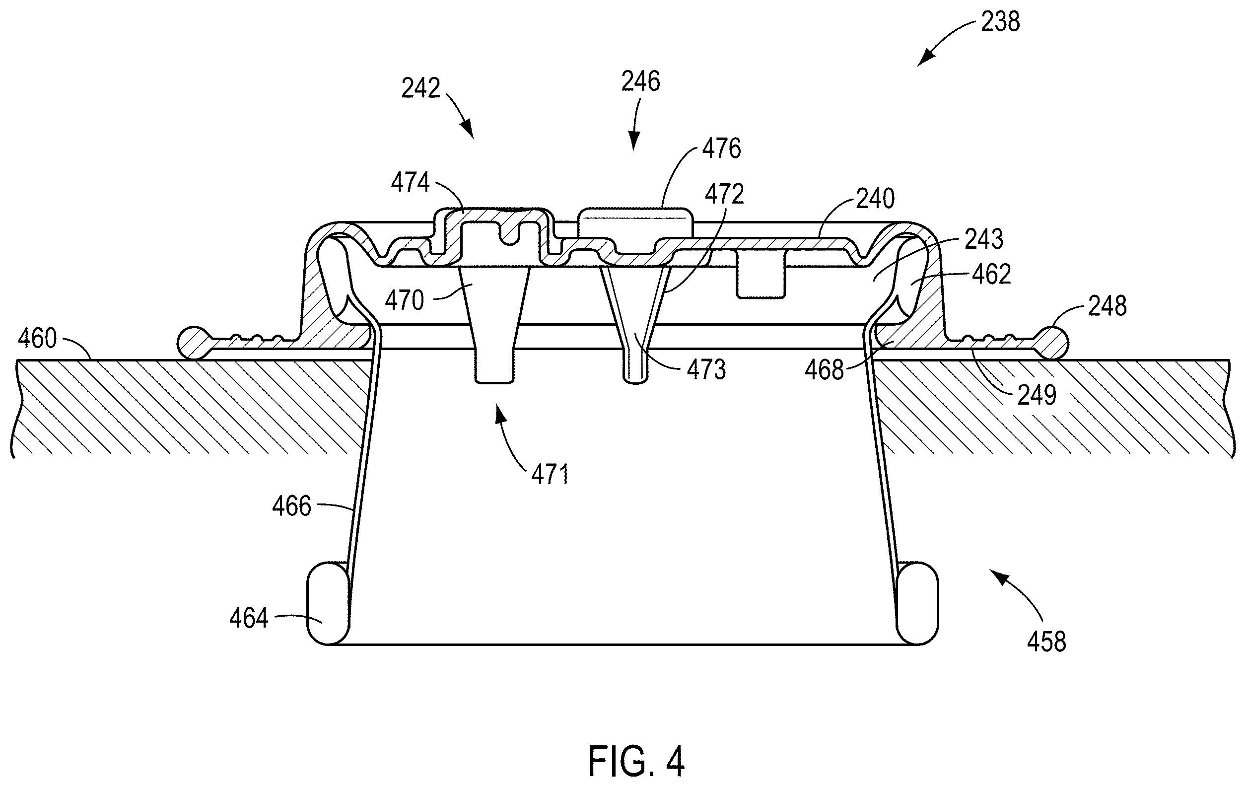 Patent US11793985 Figure 4 – Surgical instrument ports configured for use with wound retractors, and related devices and methods