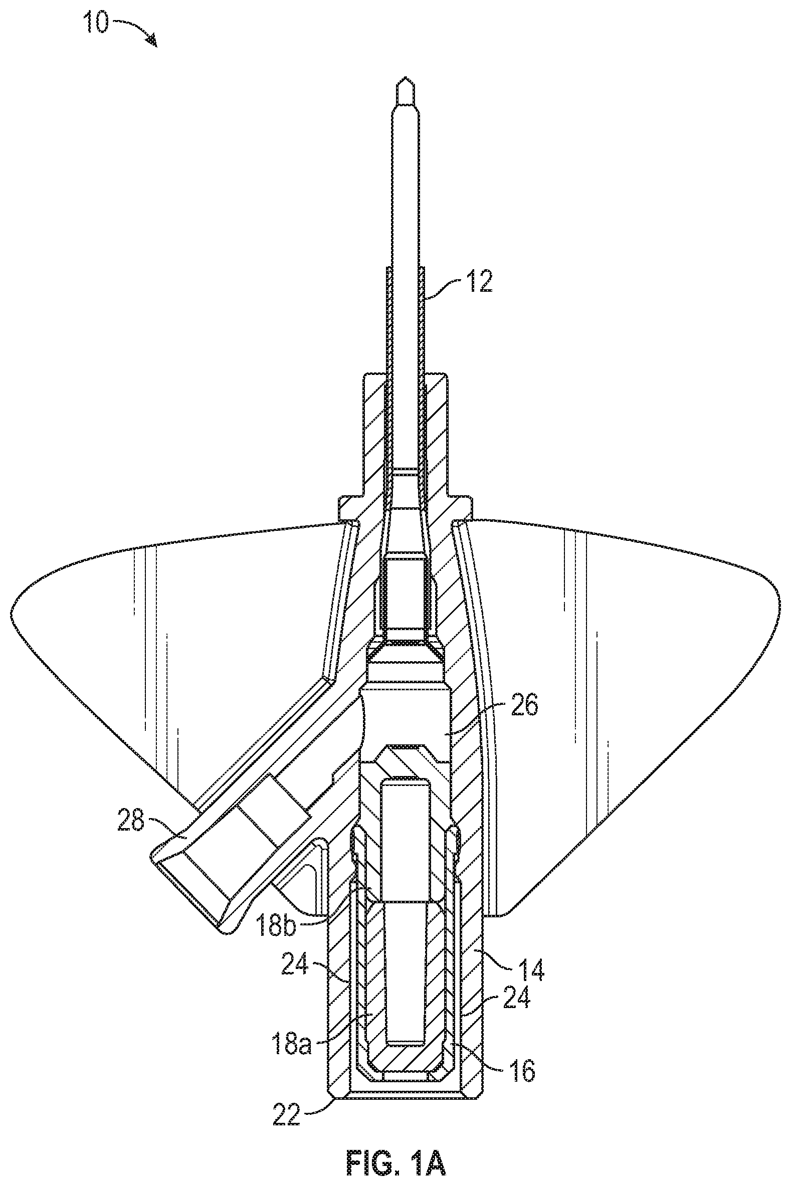 Patent US11793986 — Septum housing — Figure 1