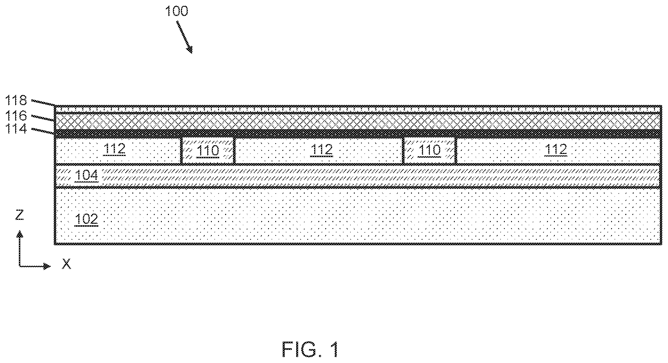 Patent US11799021 Figure 1 – Lateral bipolar transistor structure with marker layer for emitter and collector