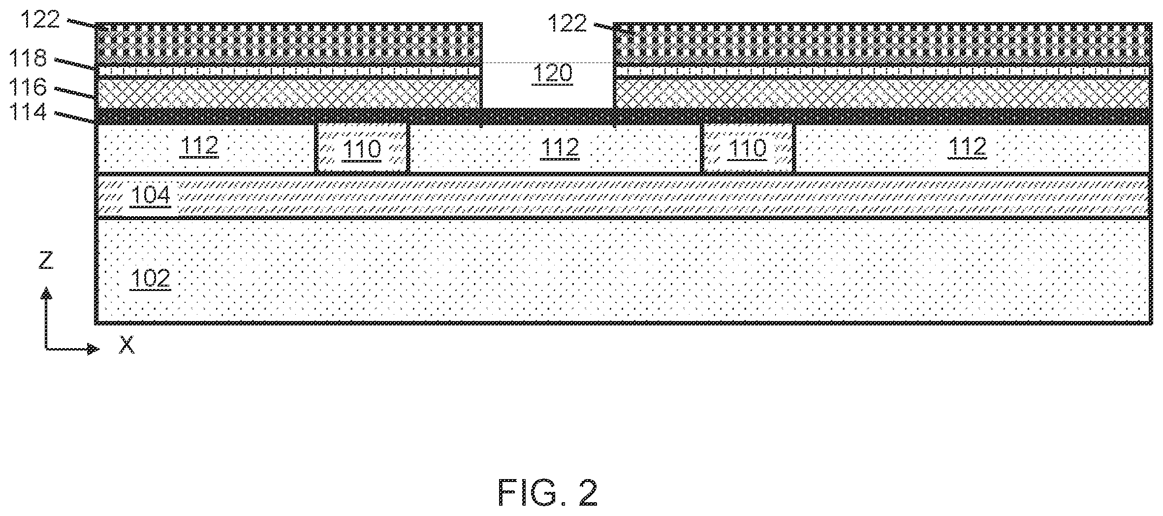Patent US11799021 Figure 2 – Lateral bipolar transistor structure with marker layer for emitter and collector
