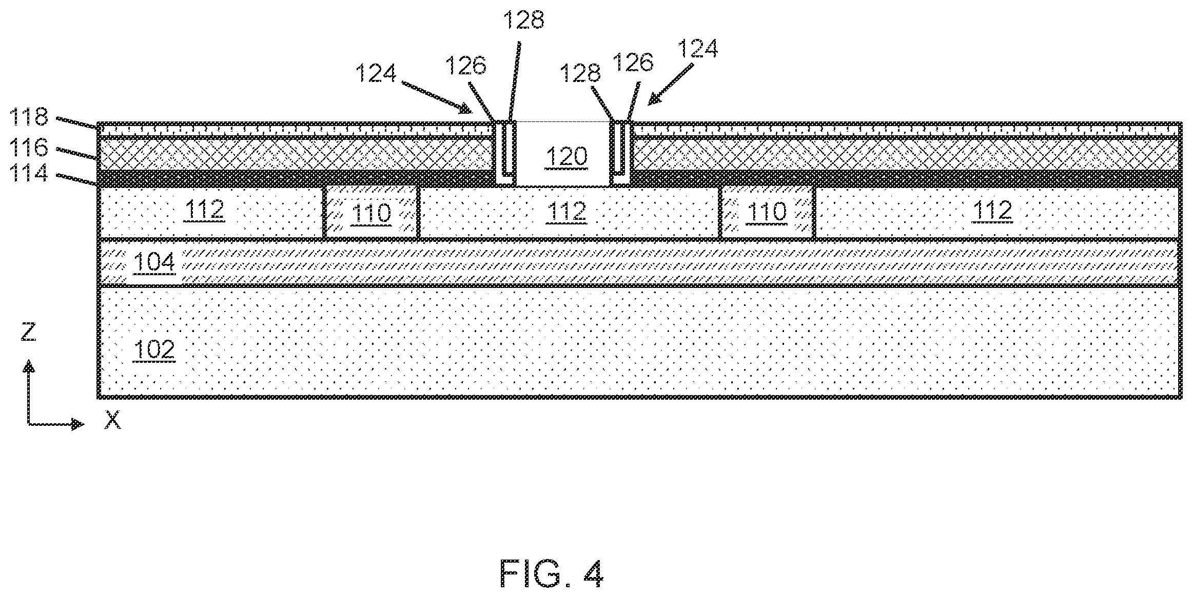 Patent US11799021 Figure 4 – Lateral bipolar transistor structure with marker layer for emitter and collector