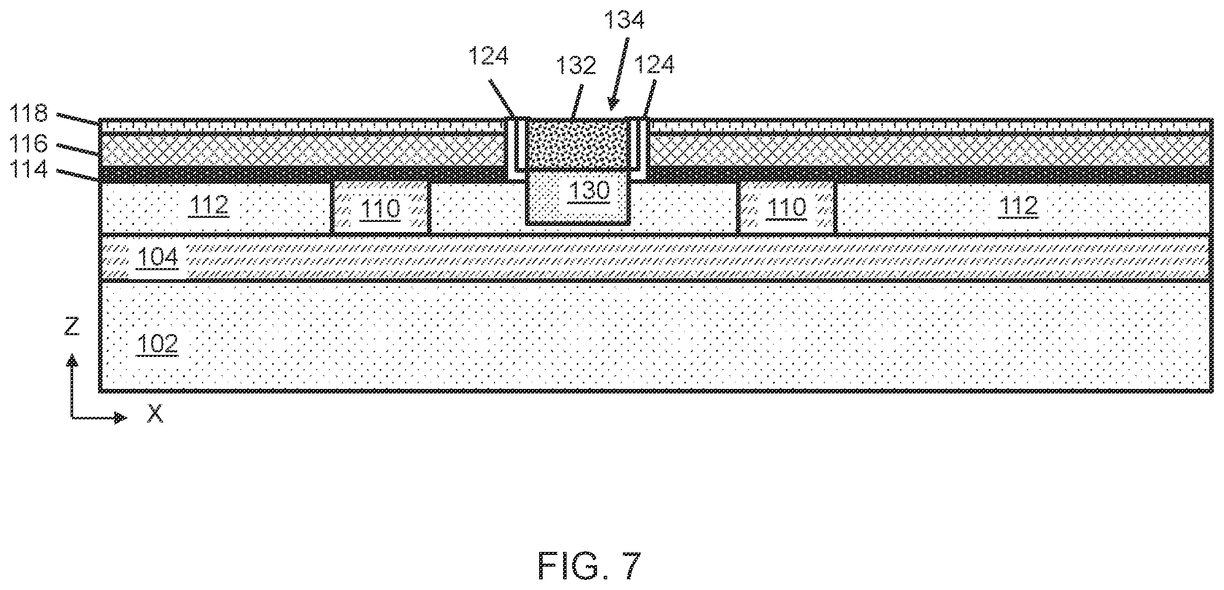 Patent US11799021 Figure 7 – Lateral bipolar transistor structure with marker layer for emitter and collector