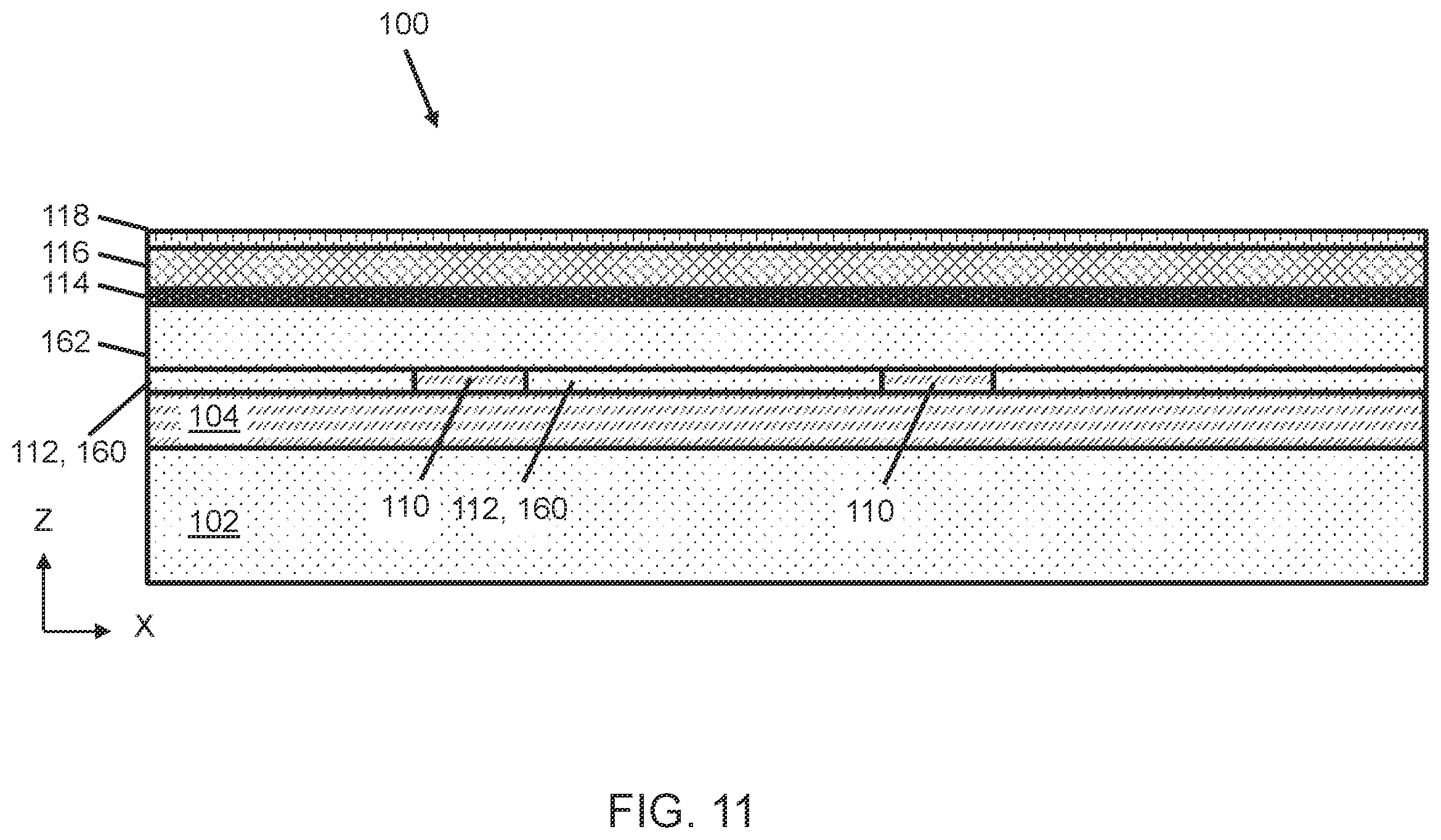 Patent US11799021 Figure 11 – Lateral bipolar transistor structure with marker layer for emitter and collector