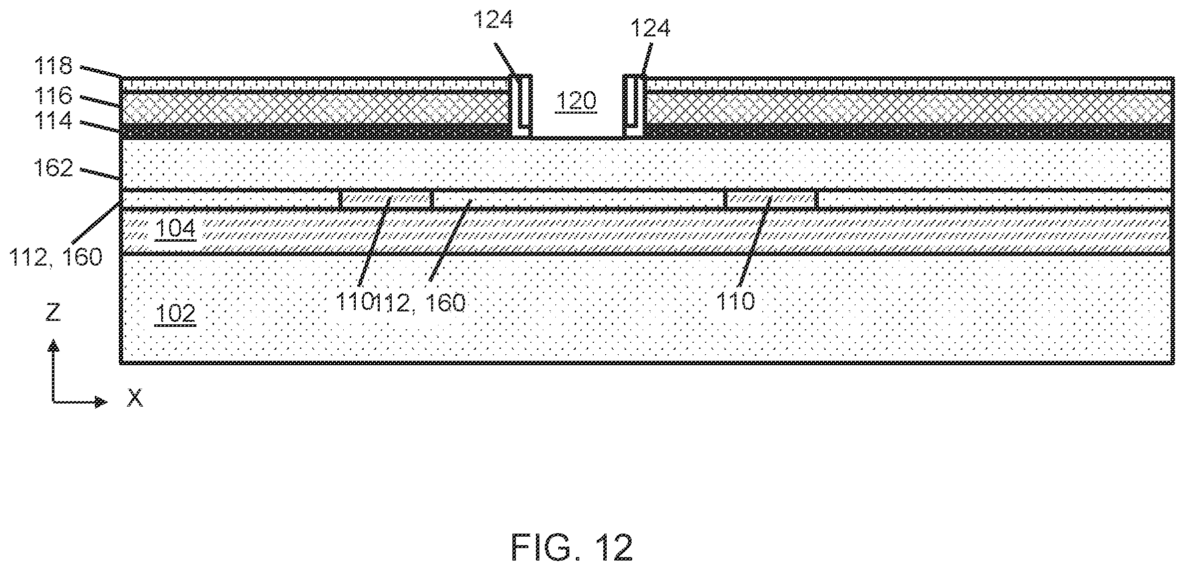 Patent US11799021 Figure 12 – Lateral bipolar transistor structure with marker layer for emitter and collector