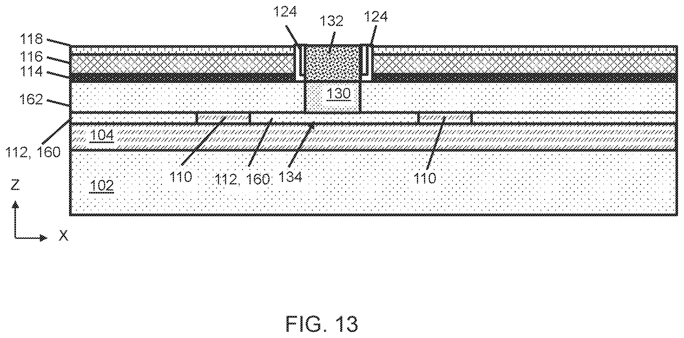 Patent US11799021 Figure 13 – Lateral bipolar transistor structure with marker layer for emitter and collector