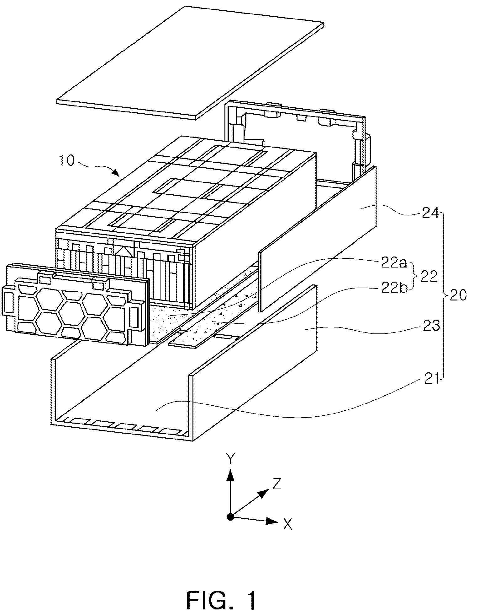 Patent US11799148 Figure 1 – Battery module