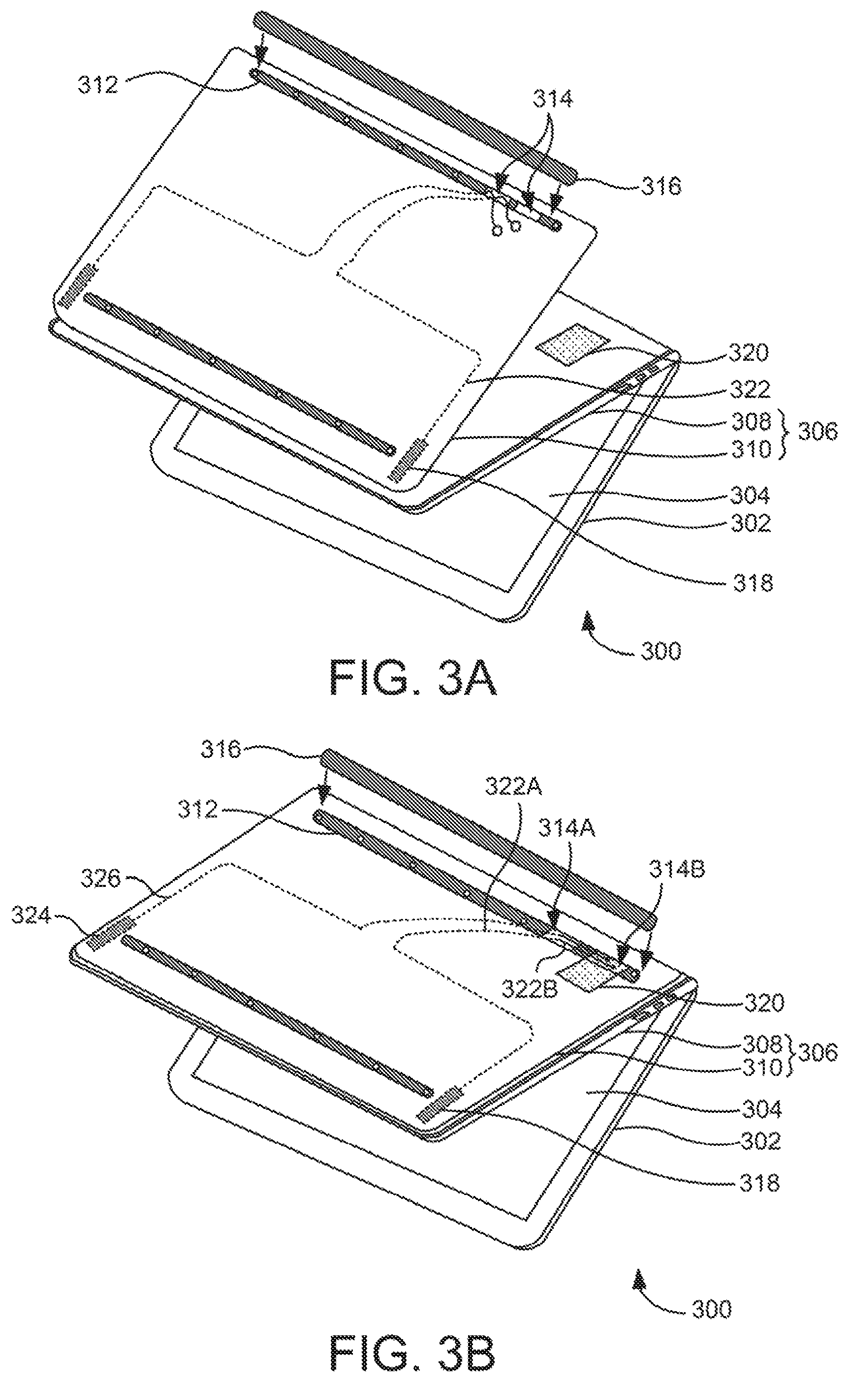 Patent US11799189 Figure 4 – Electronic devices having antenna assemblies