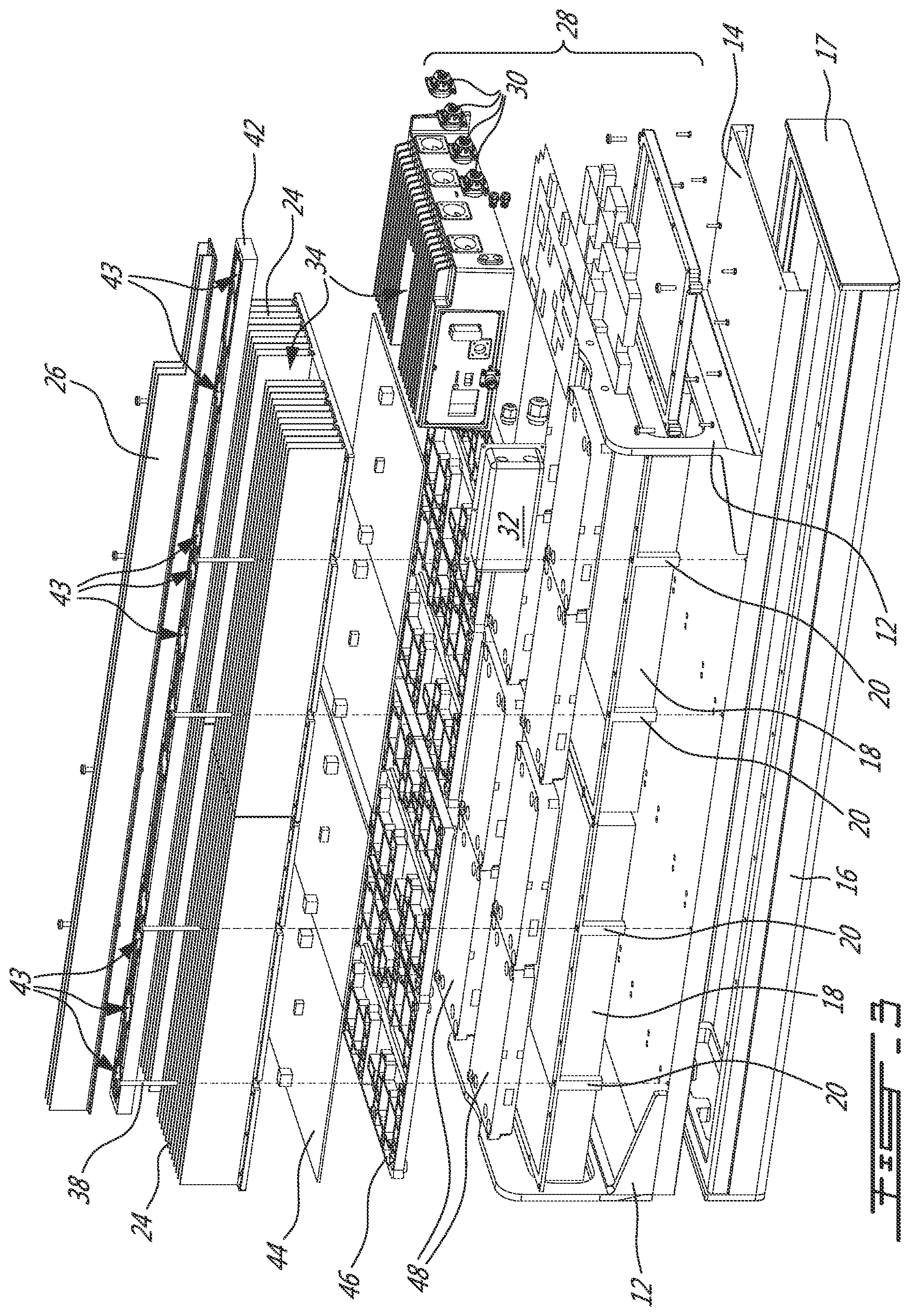 Patent US11799200 Figure 3 – Radio assembly with modularized radios and interconnects