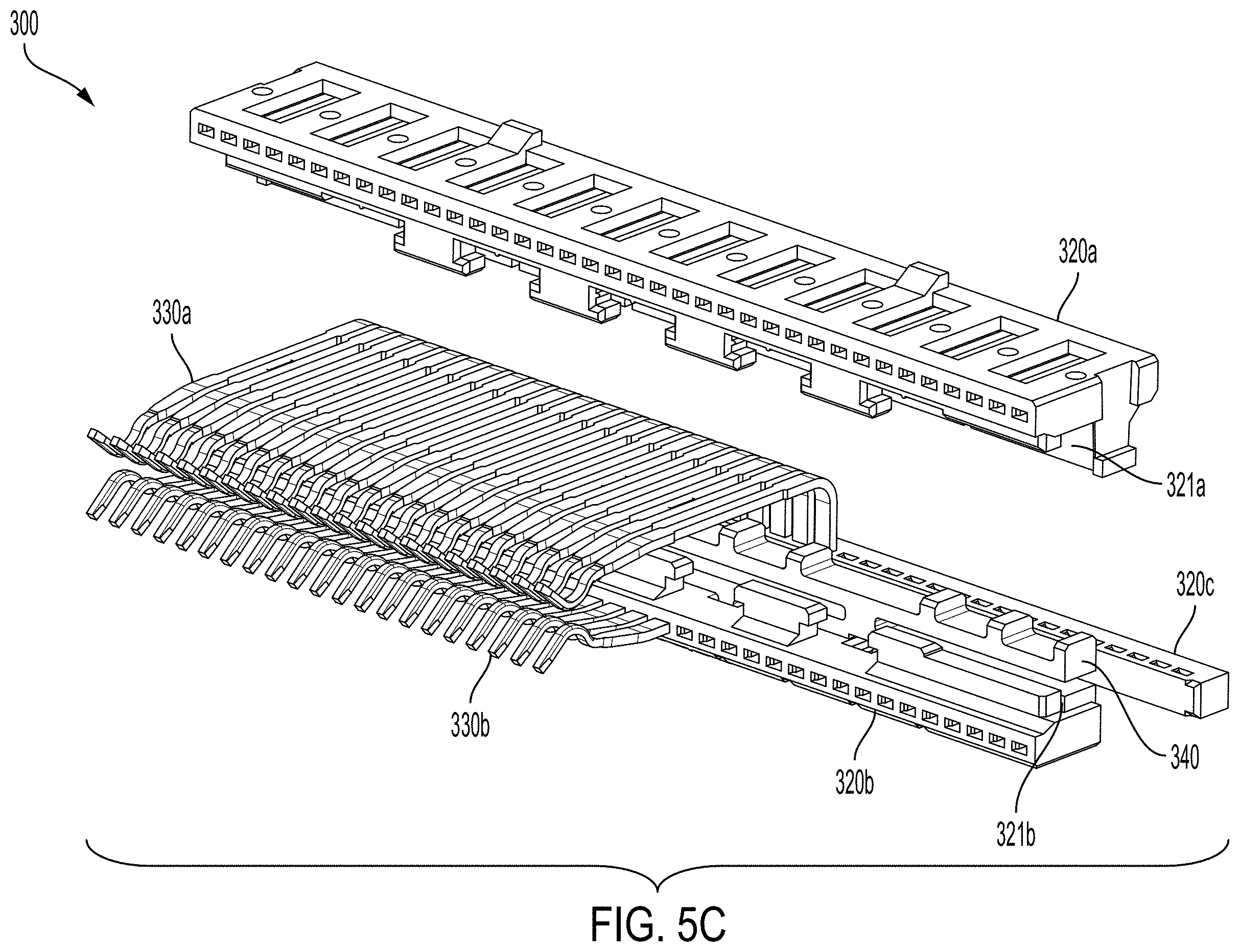 Patent US11799230 Figure 13 – High-frequency electrical connector with in interlocking segments