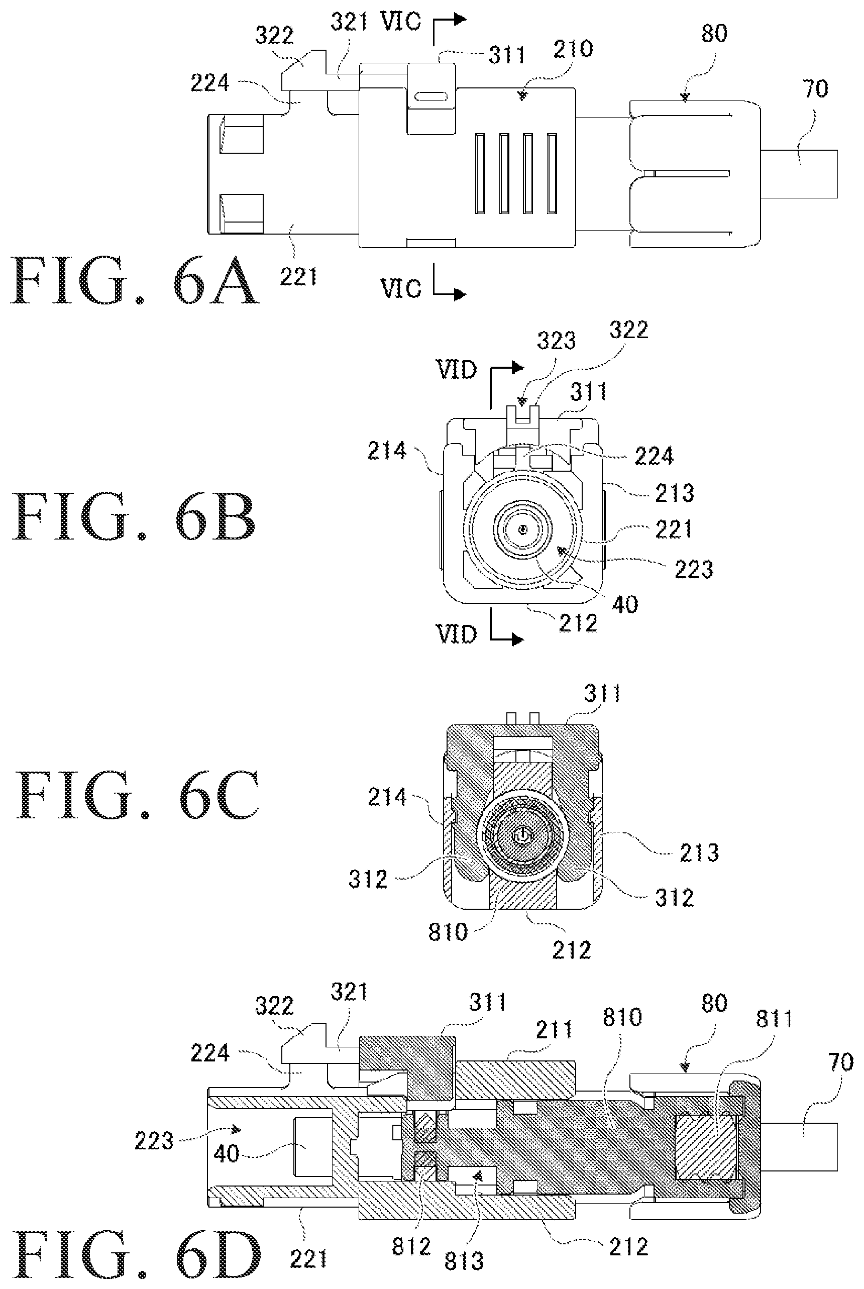 Patent US11799236 Figure 6 – Cable connector having a fitting protrusion for insertion into a mating connector