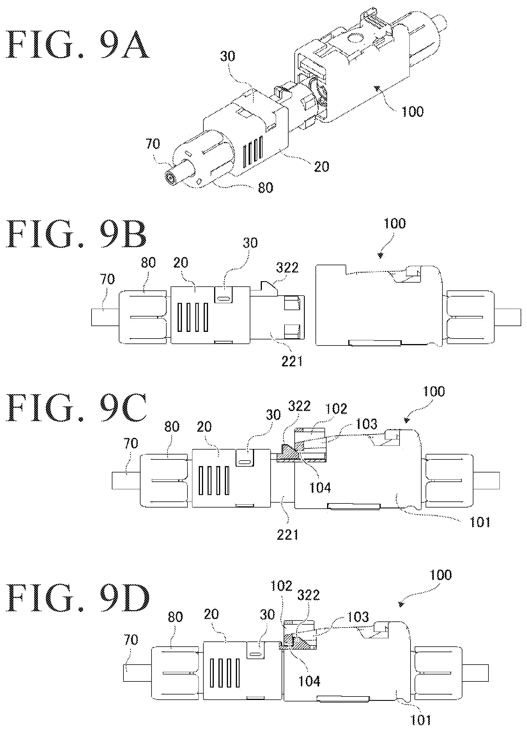 Patent US11799236 Figure 9 – Cable connector having a fitting protrusion for insertion into a mating connector