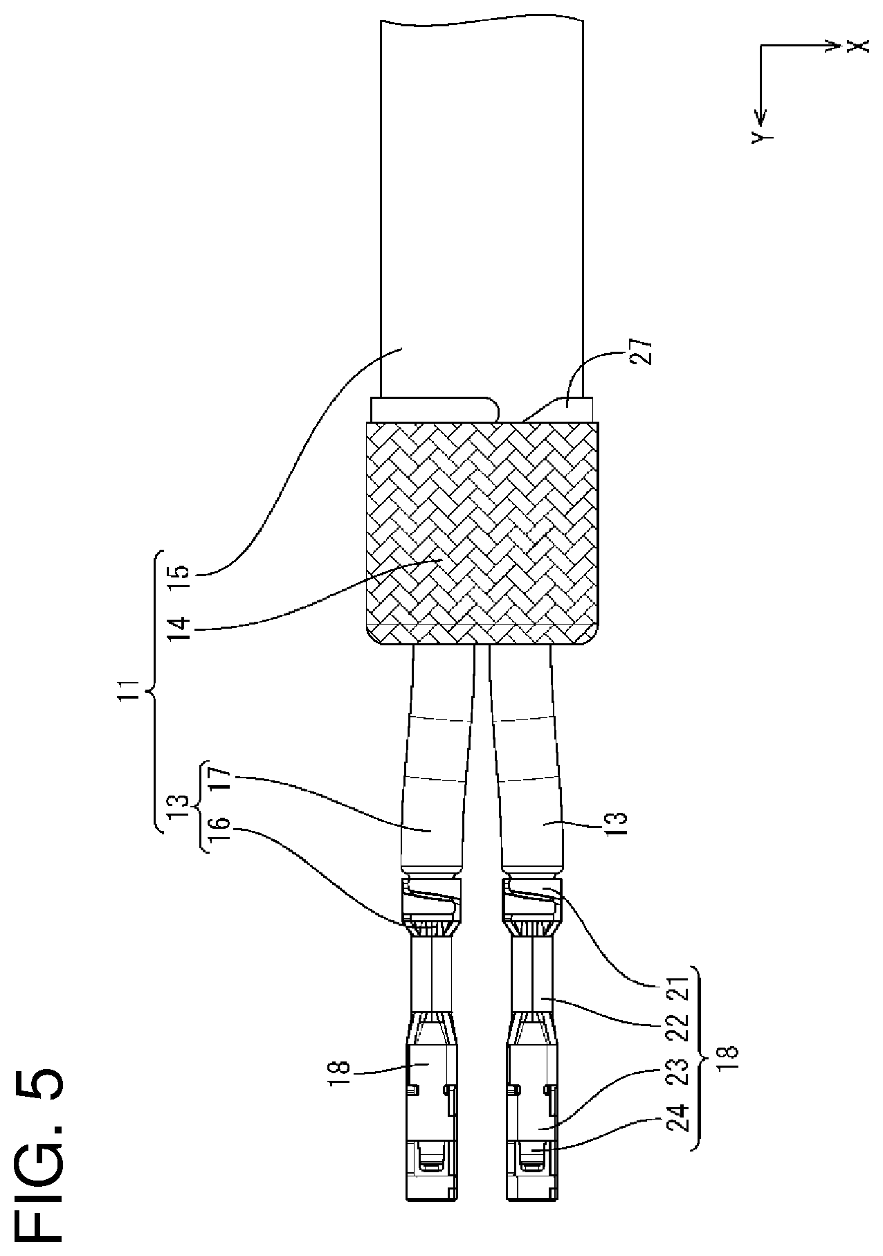Patent US11799247 Figure 5 – Connector, and connector structure including inner conductor and outer conductor