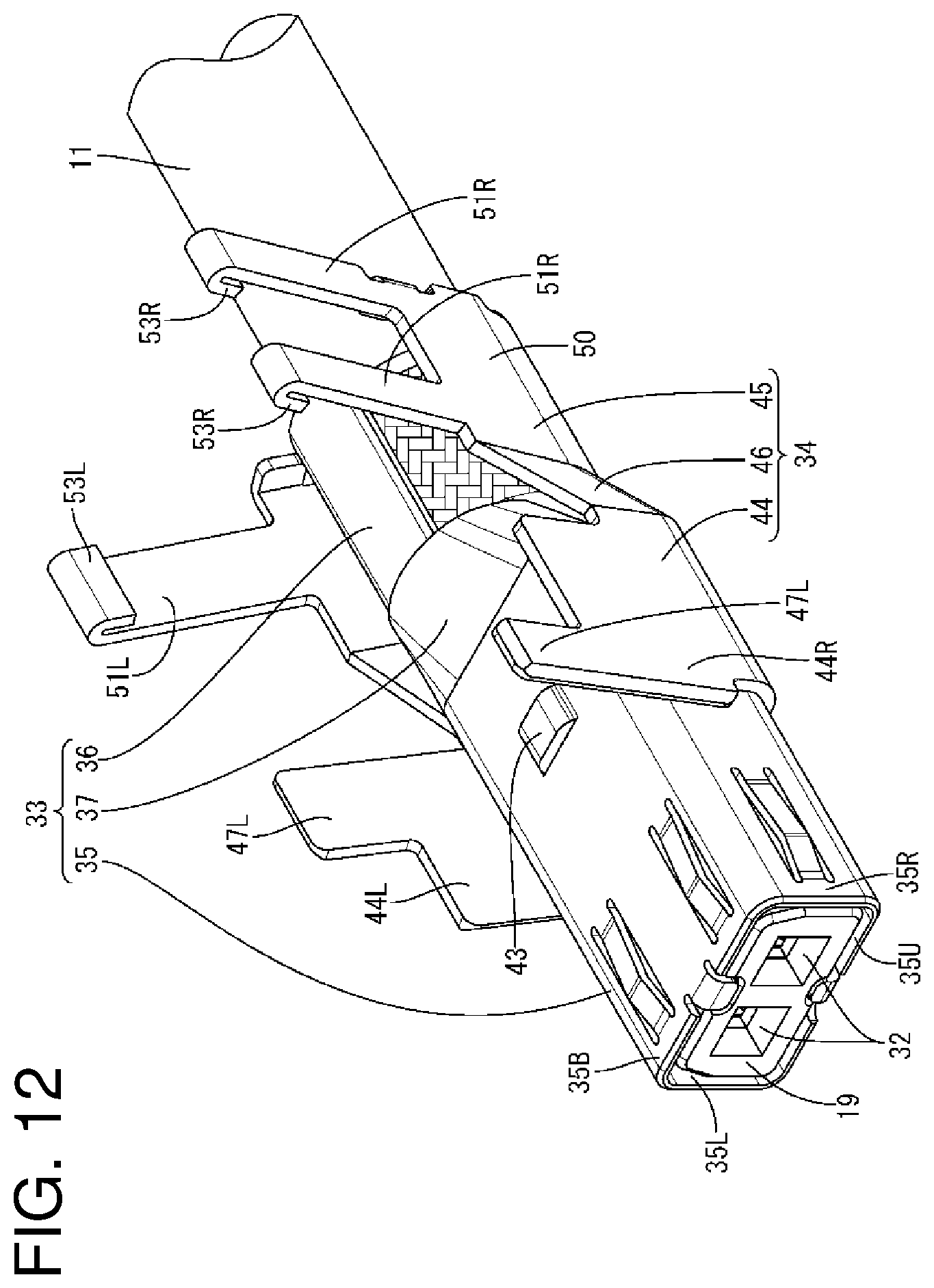 Patent US11799247 Figure 12 – Connector, and connector structure including inner conductor and outer conductor