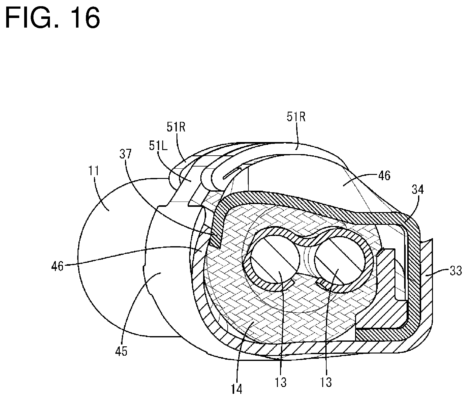 Patent US11799247 Figure 16 – Connector, and connector structure including inner conductor and outer conductor