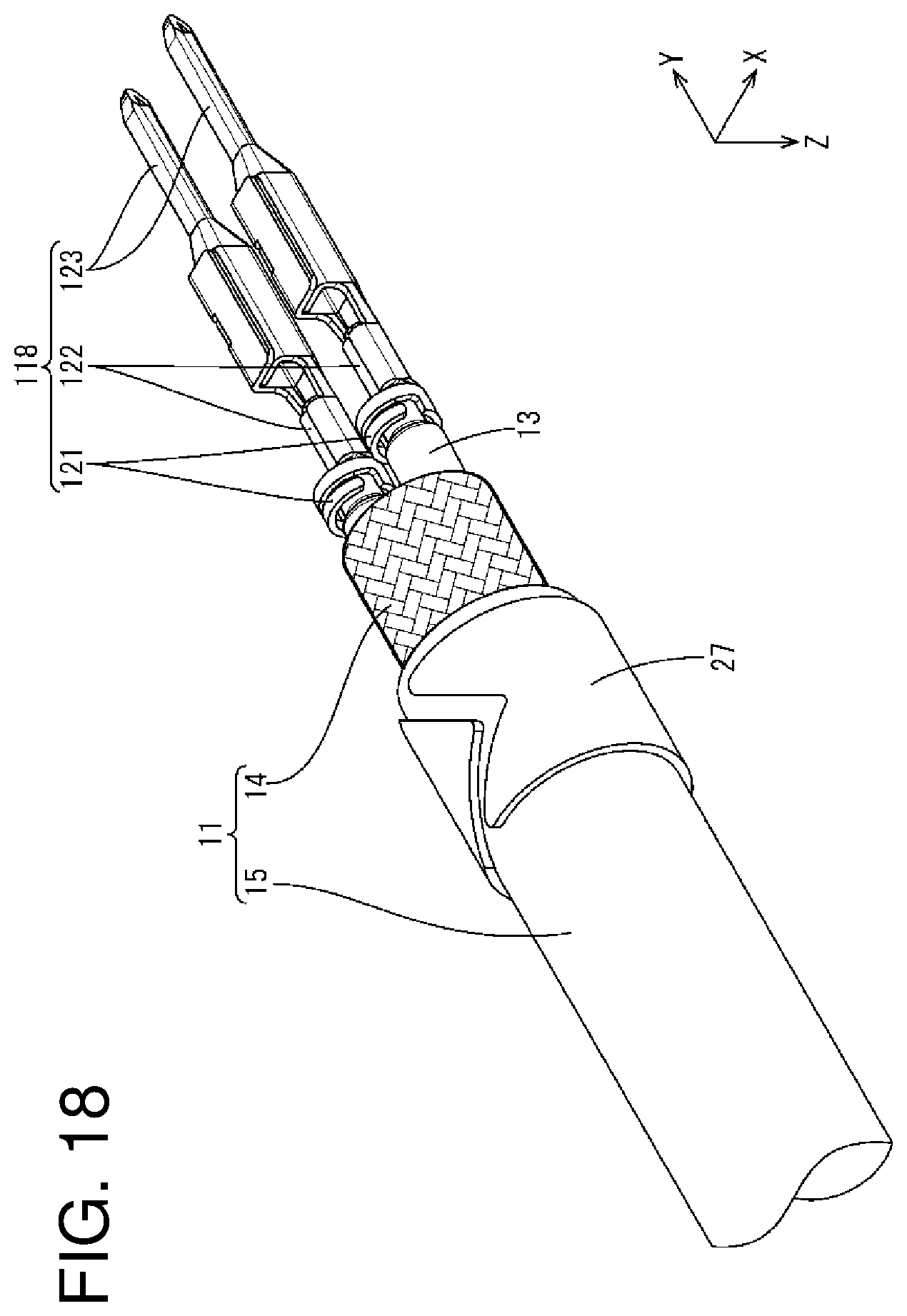 Patent US11799247 Figure 18 – Connector, and connector structure including inner conductor and outer conductor