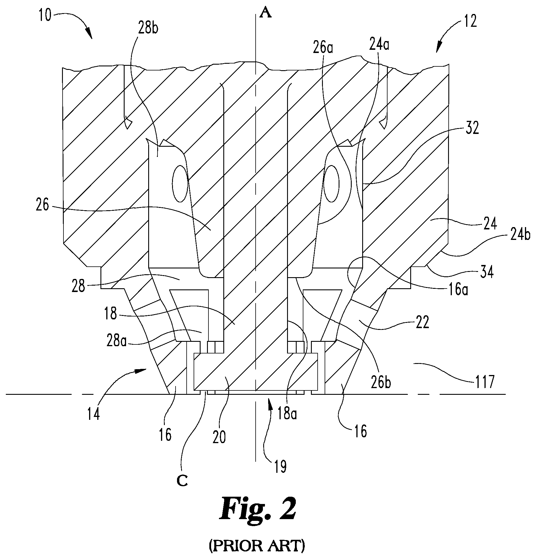 Patent US11799271 Figure 2 – Spark plug configurations with electrode to direct charge flow for a combustion pre-chamber of an internal combustion engine
