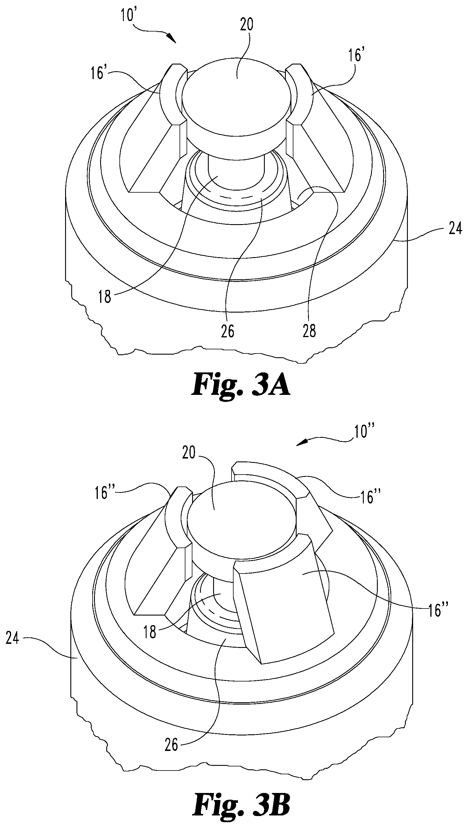 Patent US11799271 Figure 3 – Spark plug configurations with electrode to direct charge flow for a combustion pre-chamber of an internal combustion engine