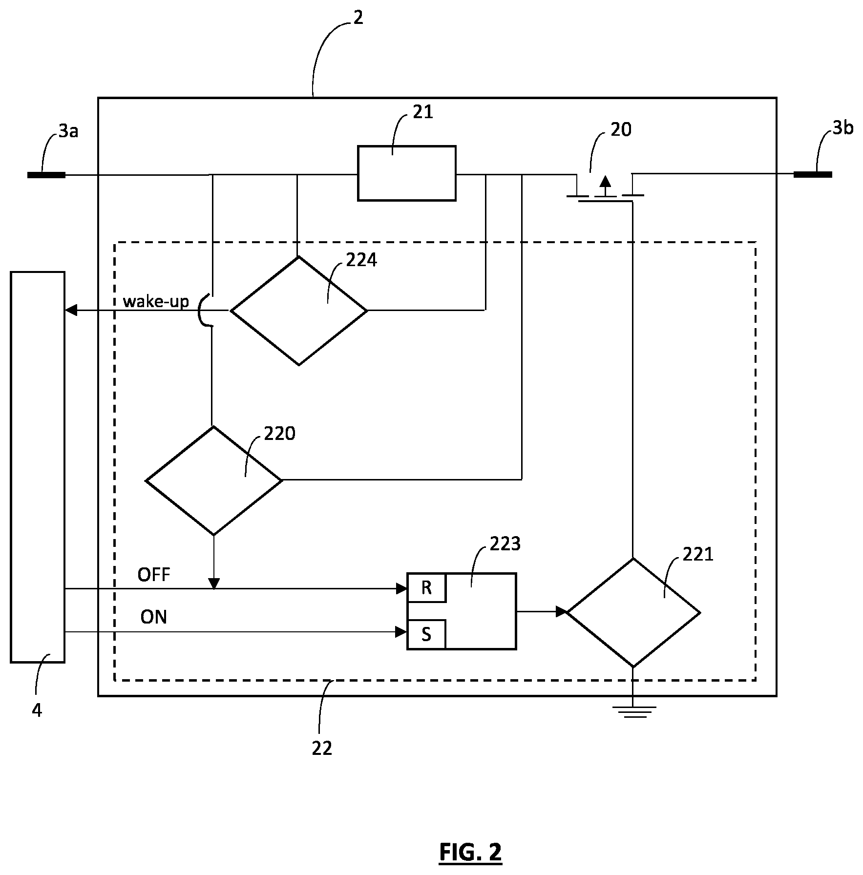 Patent US11799282 Figure 2 – Electrical safety system for providing overcurrent protection of an electrical circuit in a vehicle