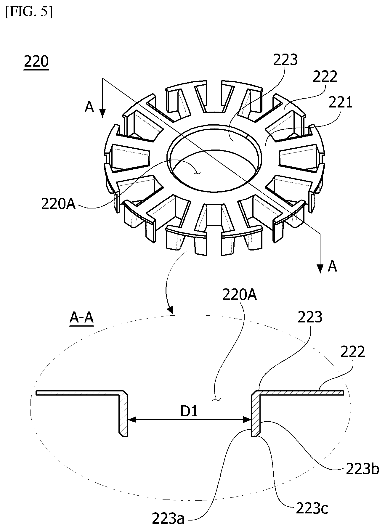 Patent US11799349 Figure 5 – Motor