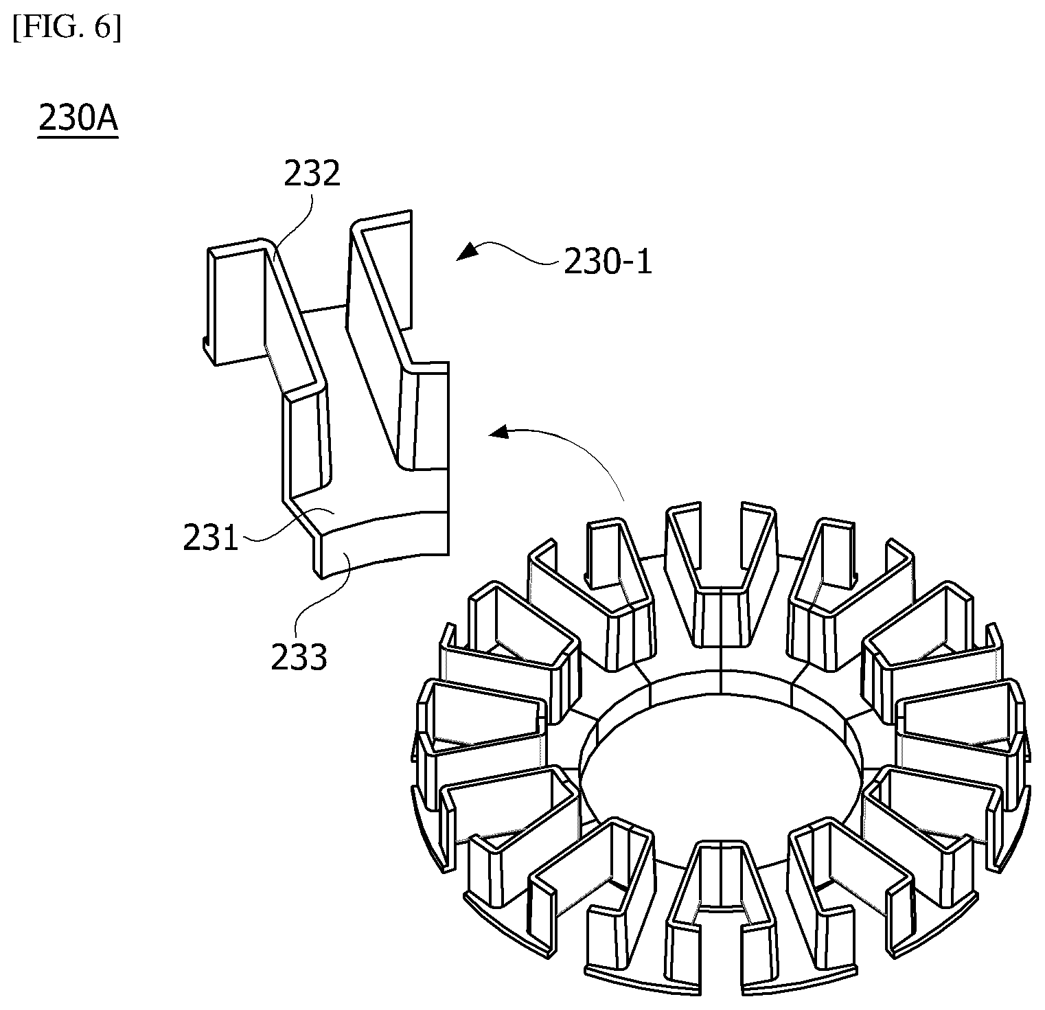 Patent US11799349 Figure 6 – Motor