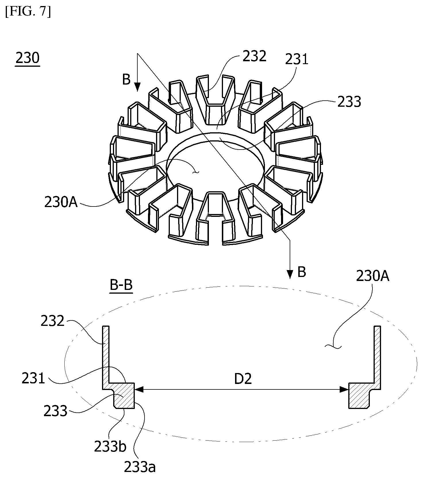 Patent US11799349 Figure 7 – Motor