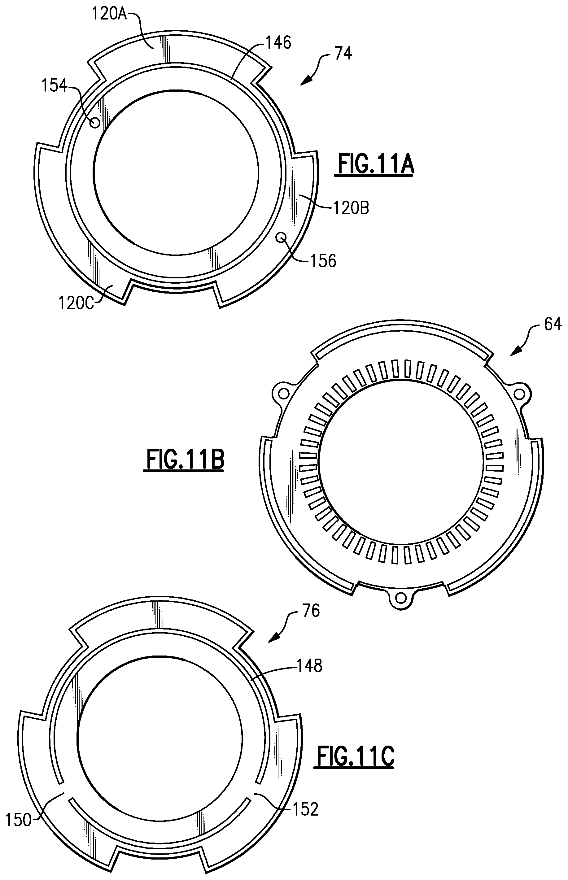 Patent US11799361 Figure 8 – End covers configured to direct fluid for thermal management of electric machine for electrified vehicle