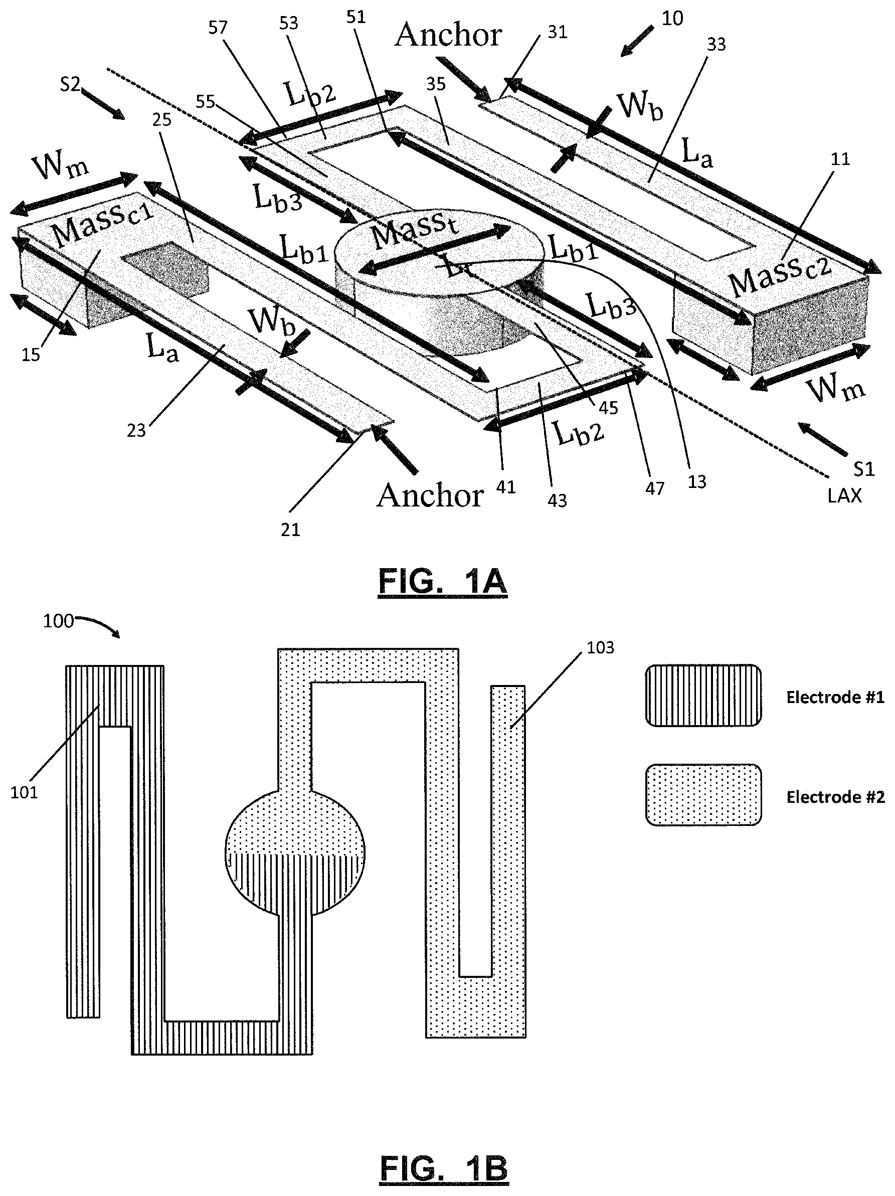 Patent US11799398 Figure 1 – Wideband piezoelectric vibratory MEMS harvester