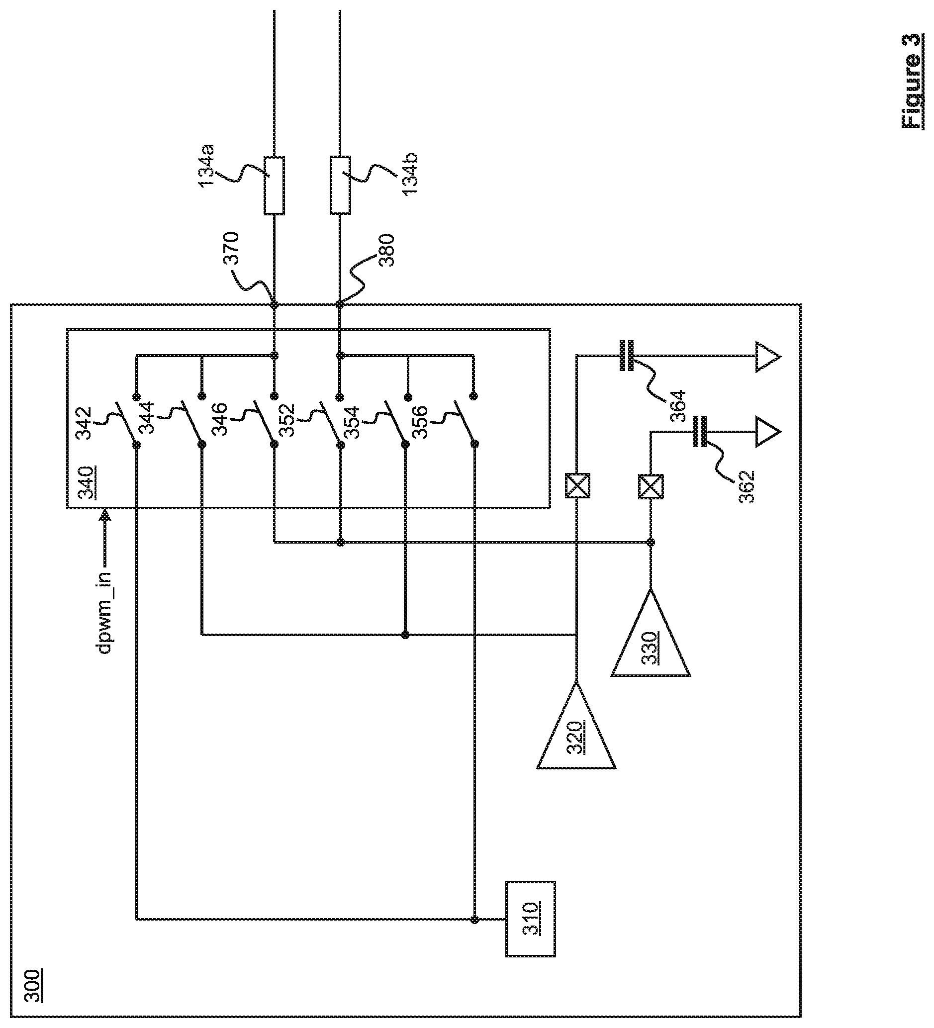 Patent US11799426 Figure 3 – Class D amplifier circuitry