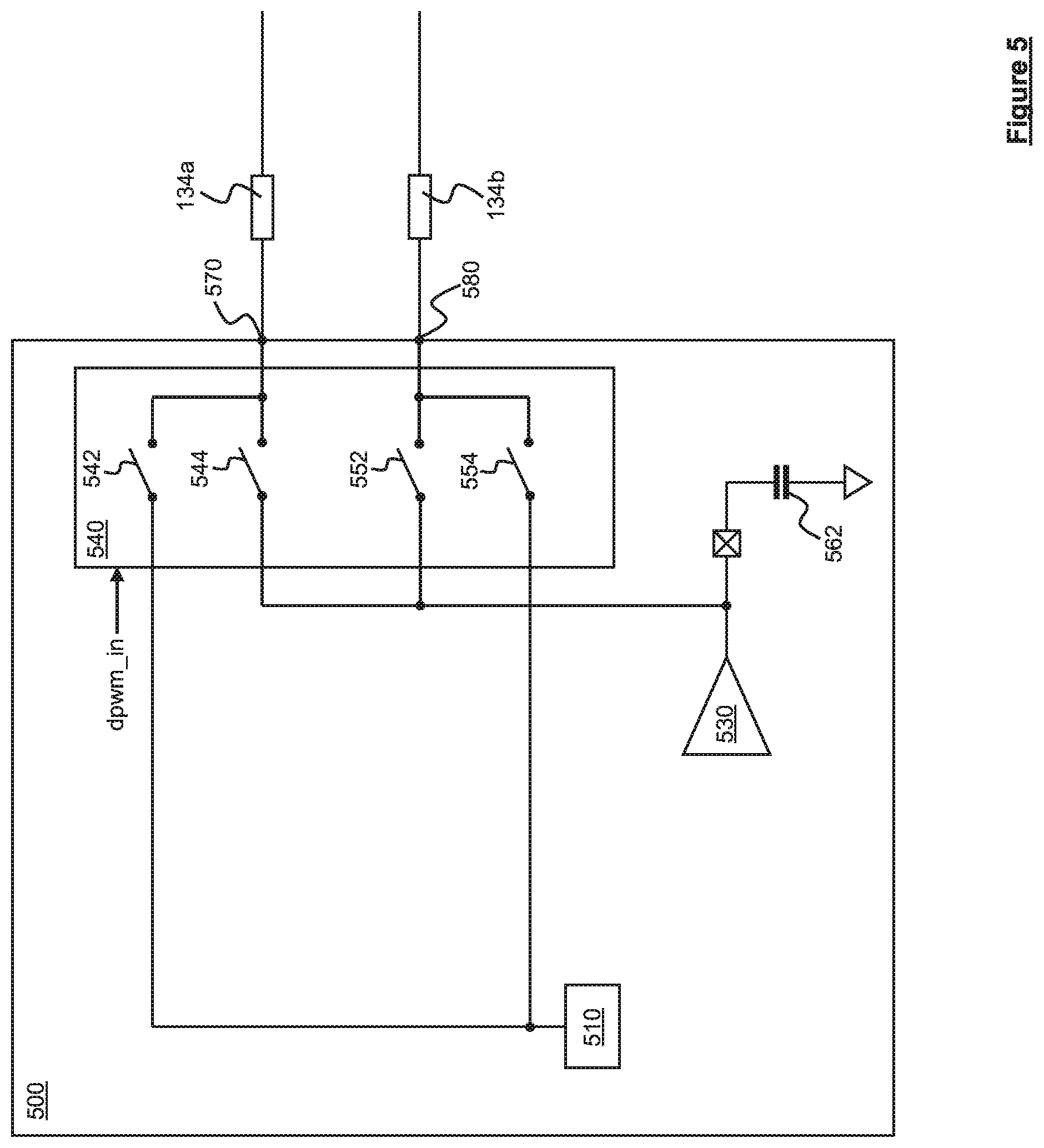 Patent US11799426 Figure 5 – Class D amplifier circuitry