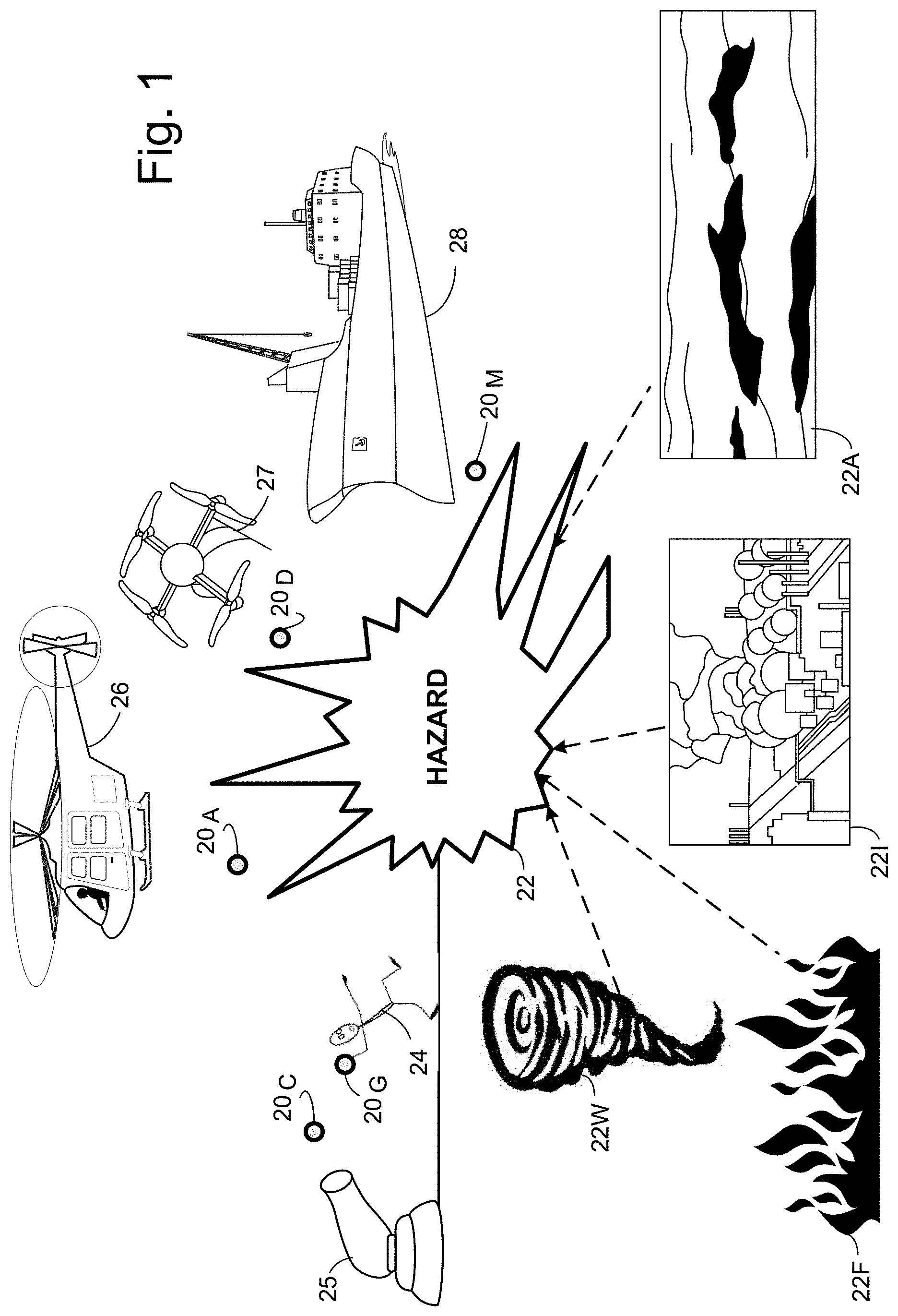 Patent US11799519 — Disaster response system and method — Figure 1