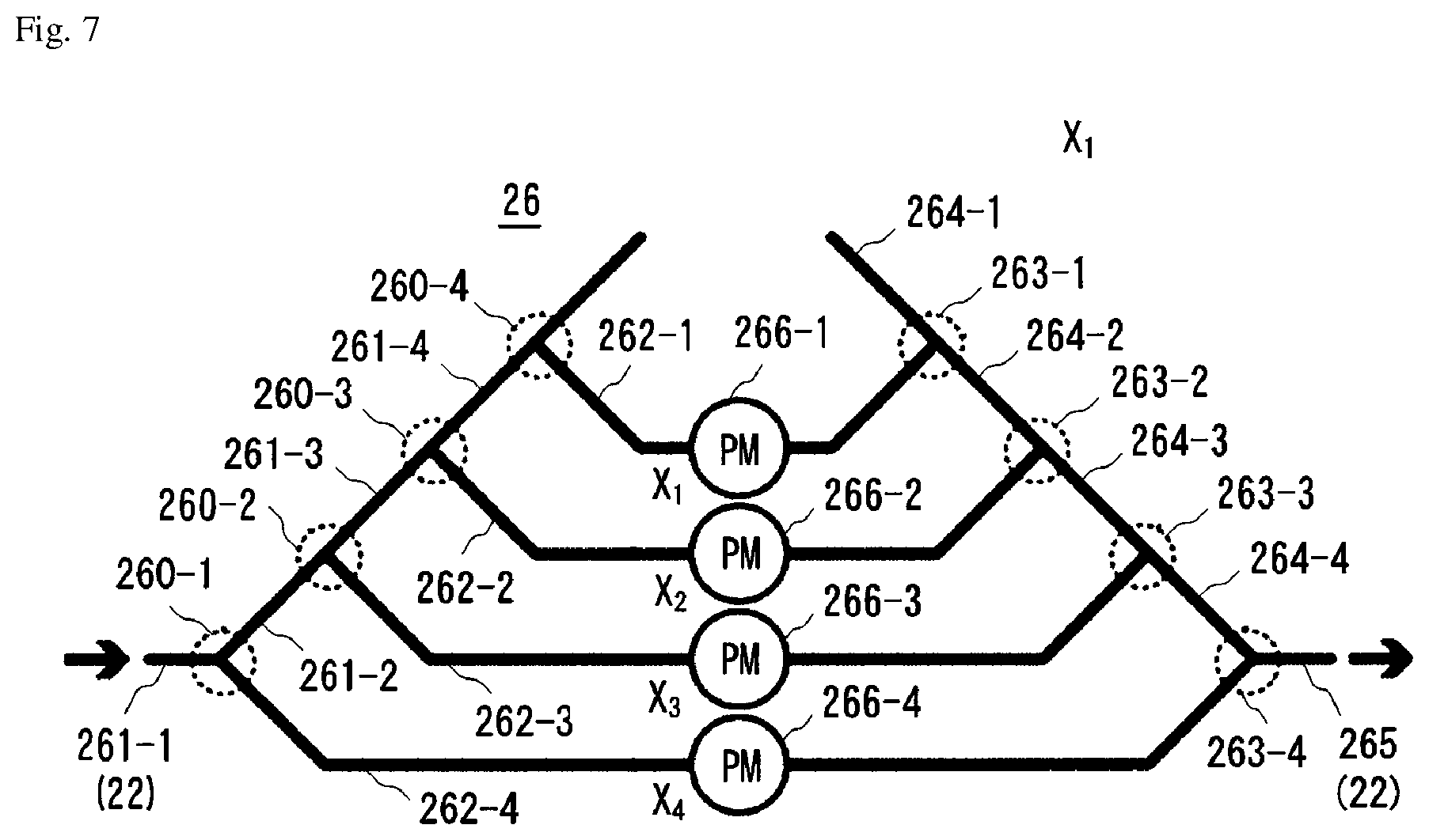 Patent US11799559 Figure 7 – Optical IQ modulator