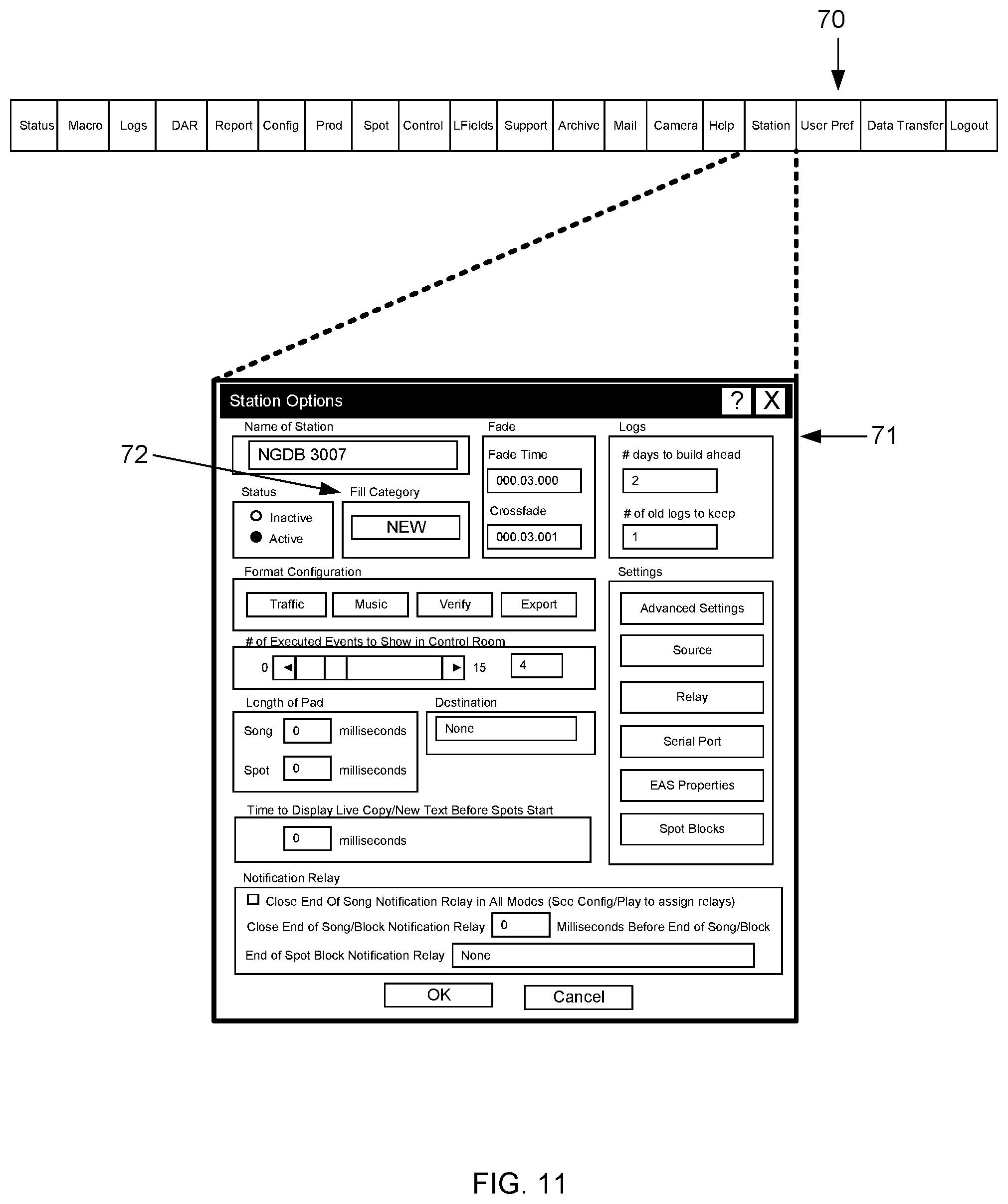 Patent US11799572 Figure 9 – Verification of broadcast log by playout system