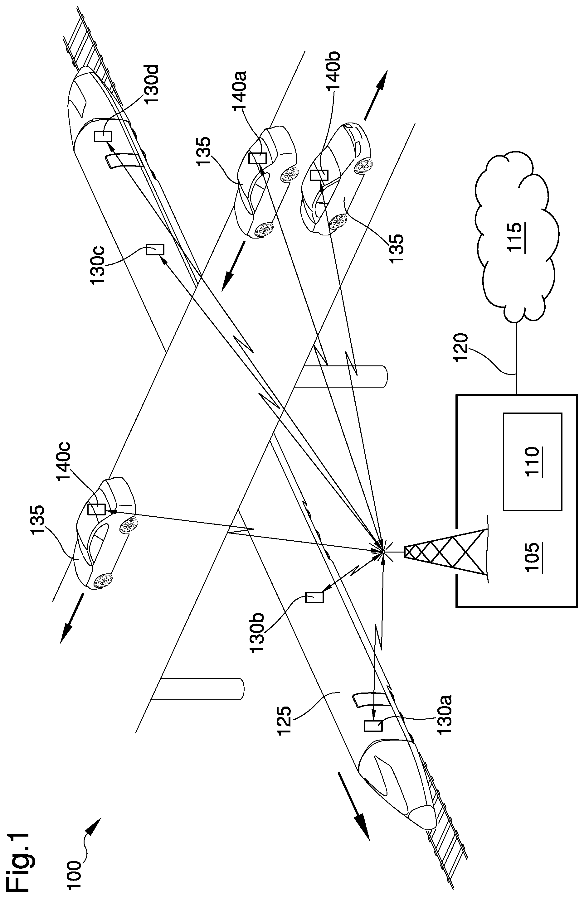 Patent US11805000 Figure 1 – Wireless telecommunication base station and process for high-mobility scenarios