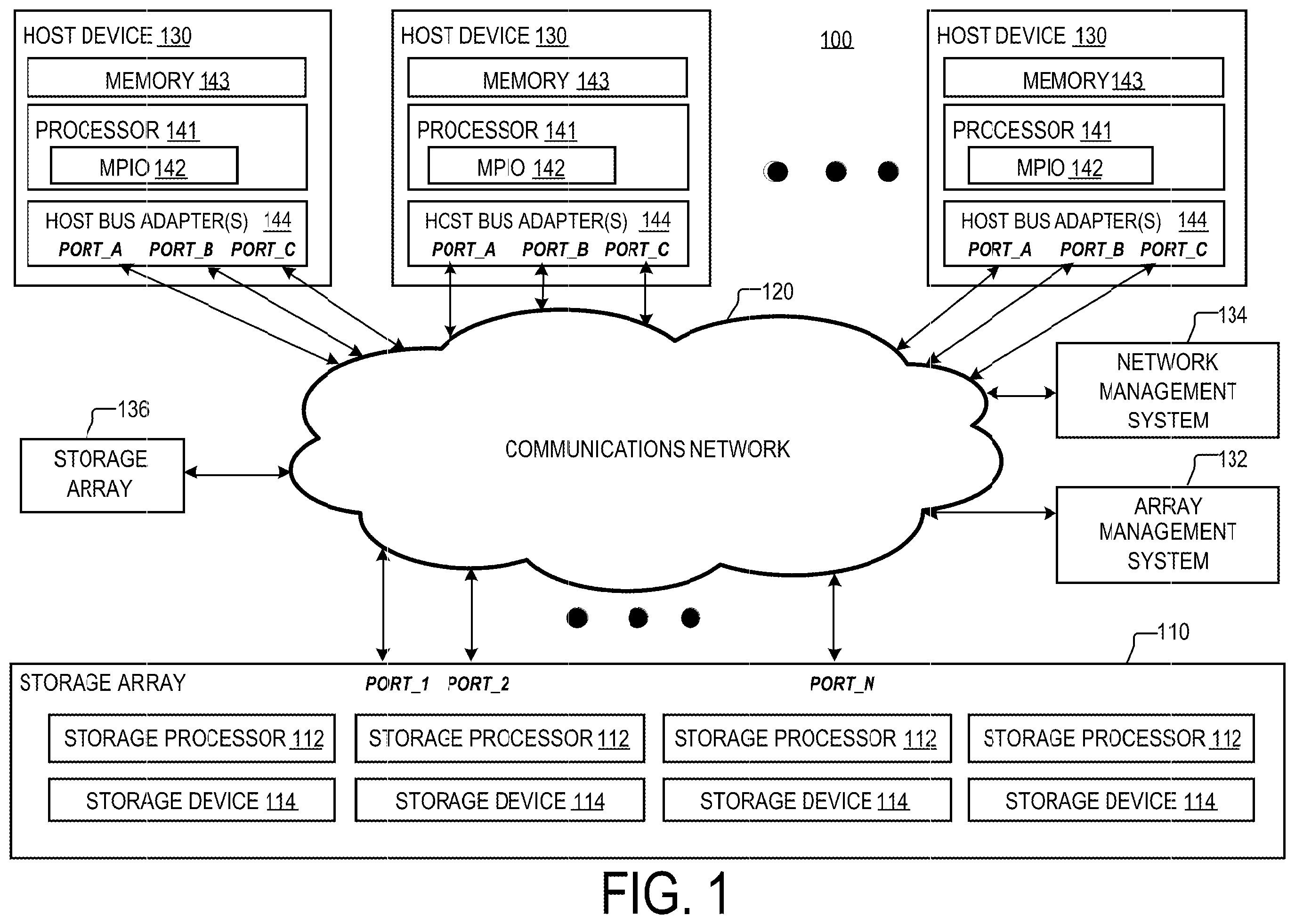 Patent US11805039 — Method and apparatus for detecting degraded network performance — Figure 1