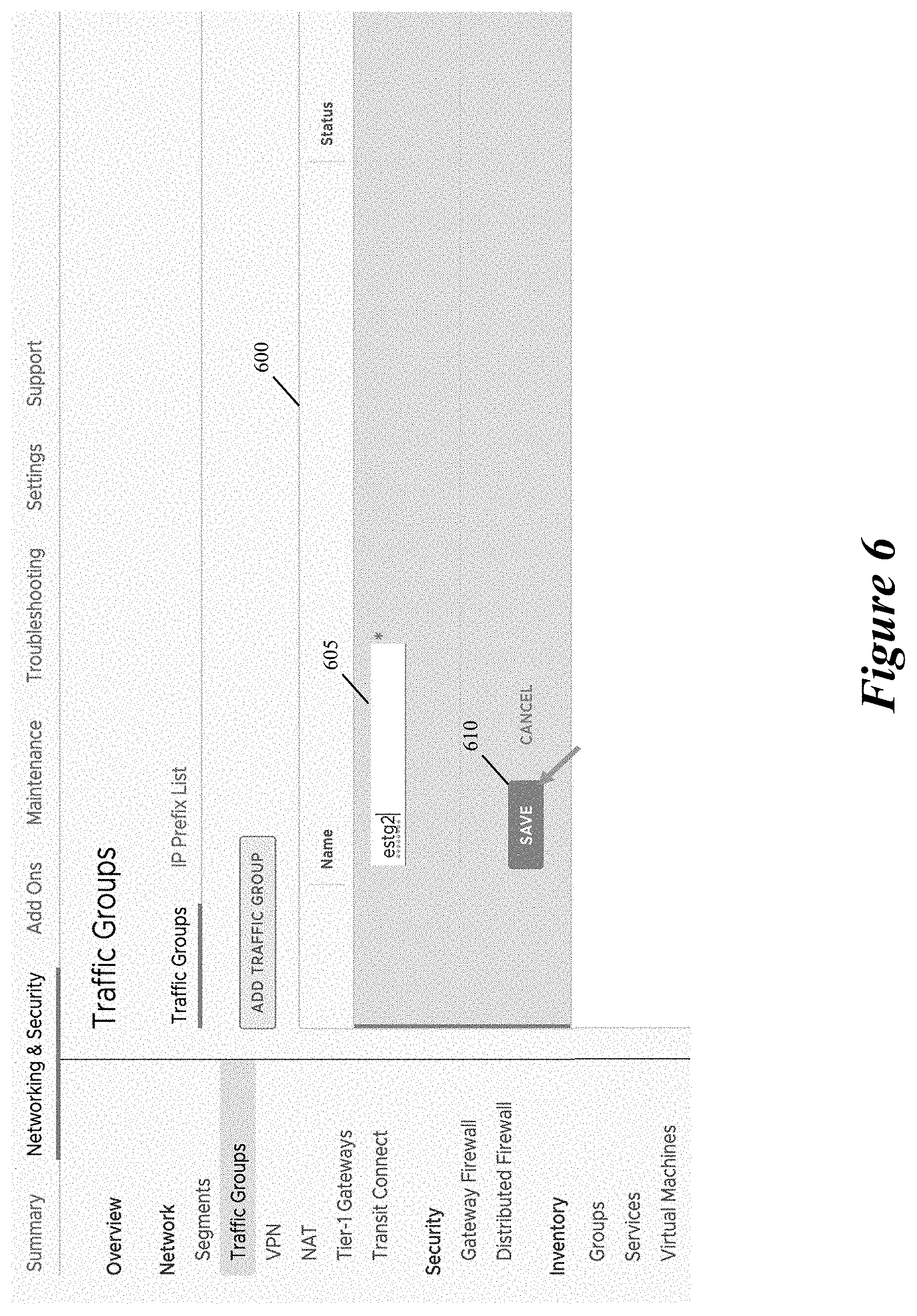 Patent US11805051 Figure 6 – Allocating additional bandwidth to resources in a datacenter through deployment of dedicated gateways