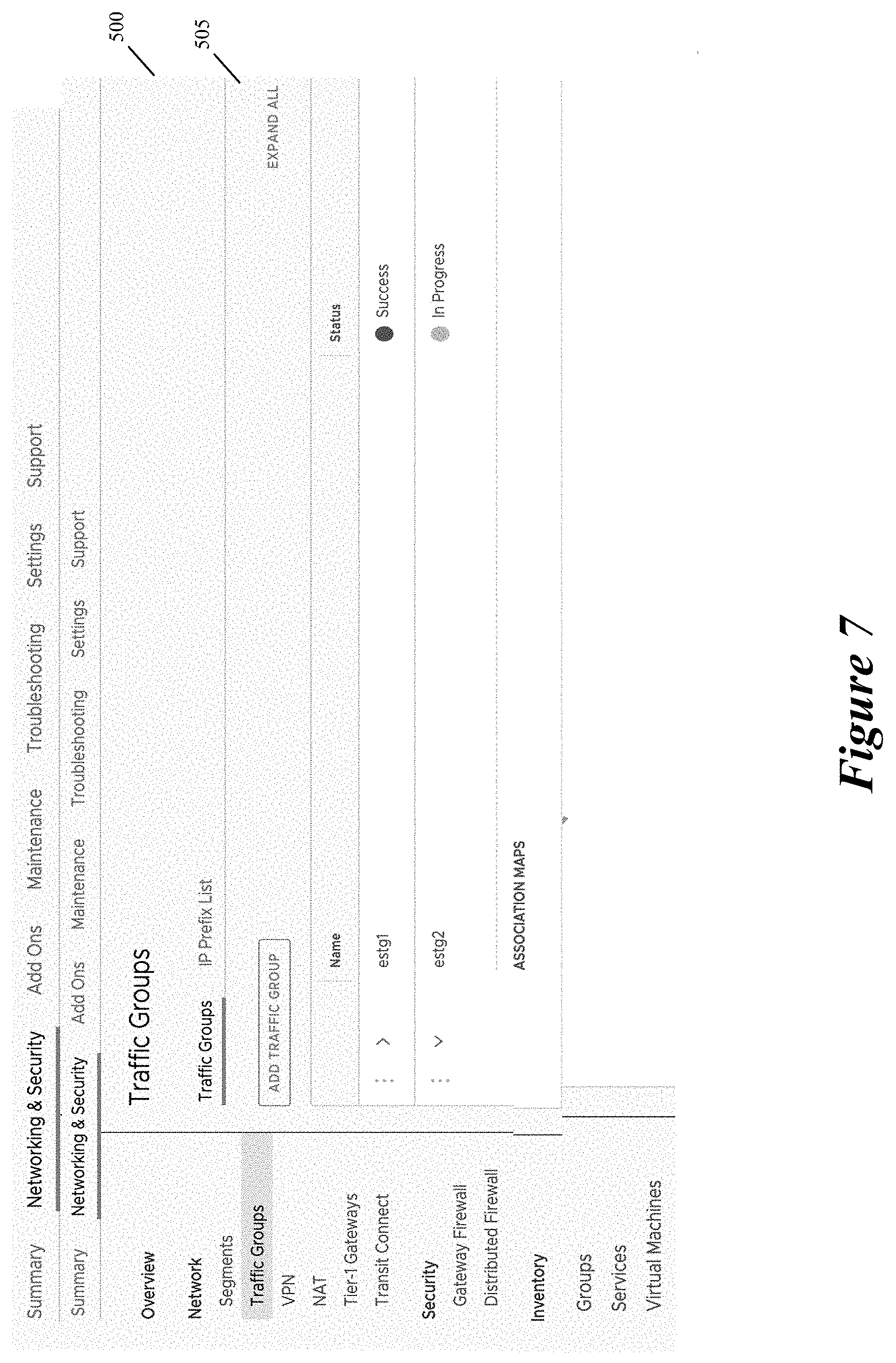 Patent US11805051 Figure 7 – Allocating additional bandwidth to resources in a datacenter through deployment of dedicated gateways