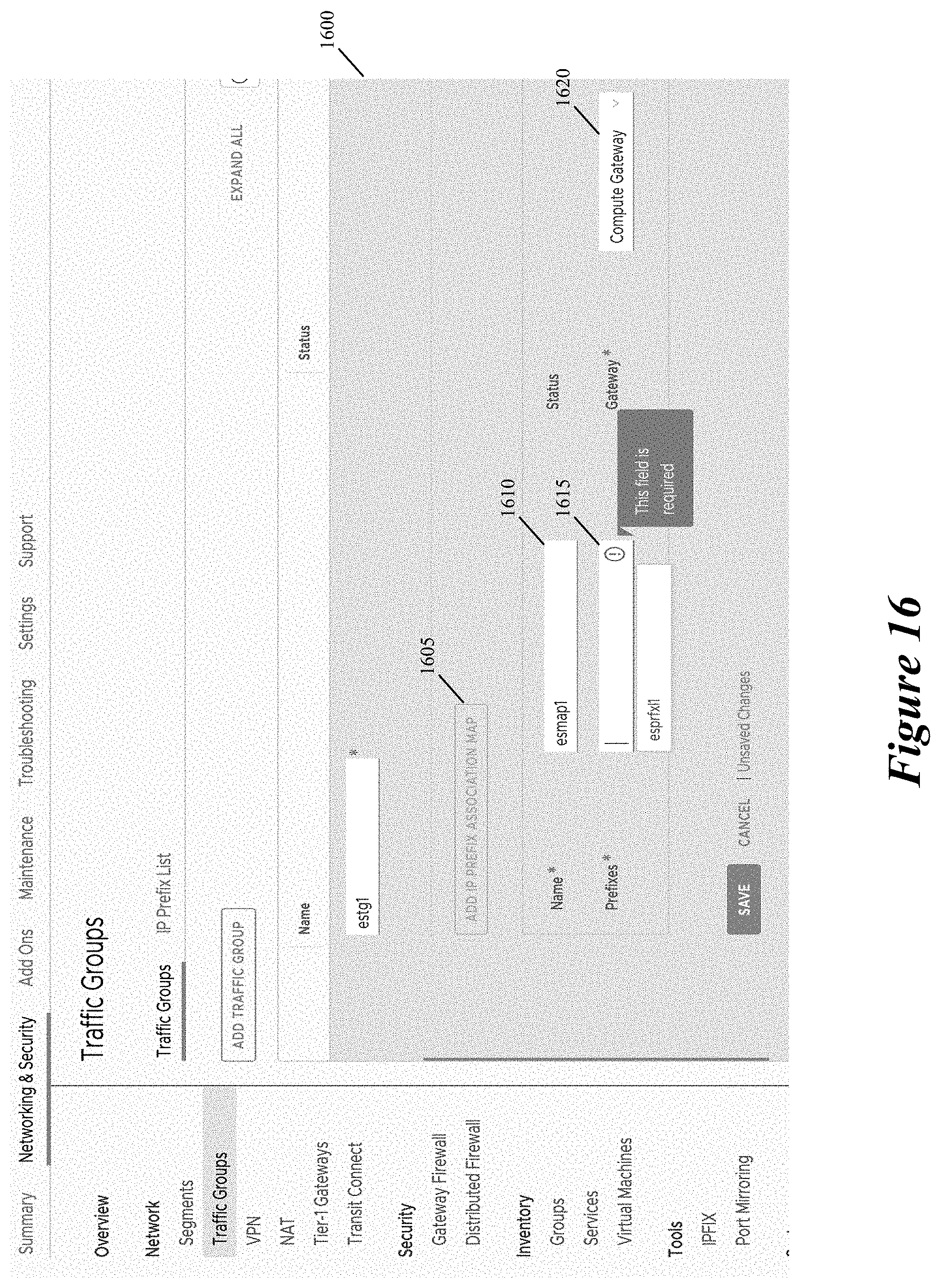 Patent US11805051 Figure 16 – Allocating additional bandwidth to resources in a datacenter through deployment of dedicated gateways