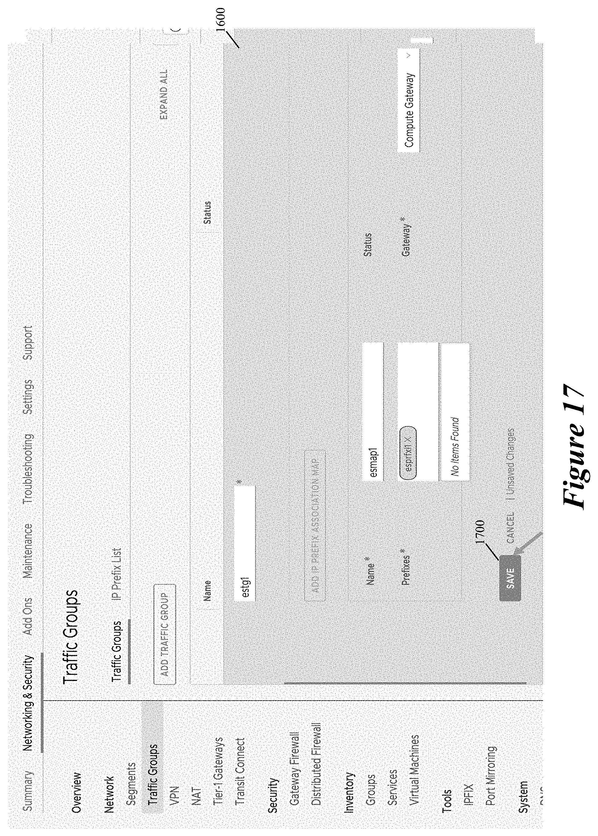 Patent US11805051 Figure 17 – Allocating additional bandwidth to resources in a datacenter through deployment of dedicated gateways